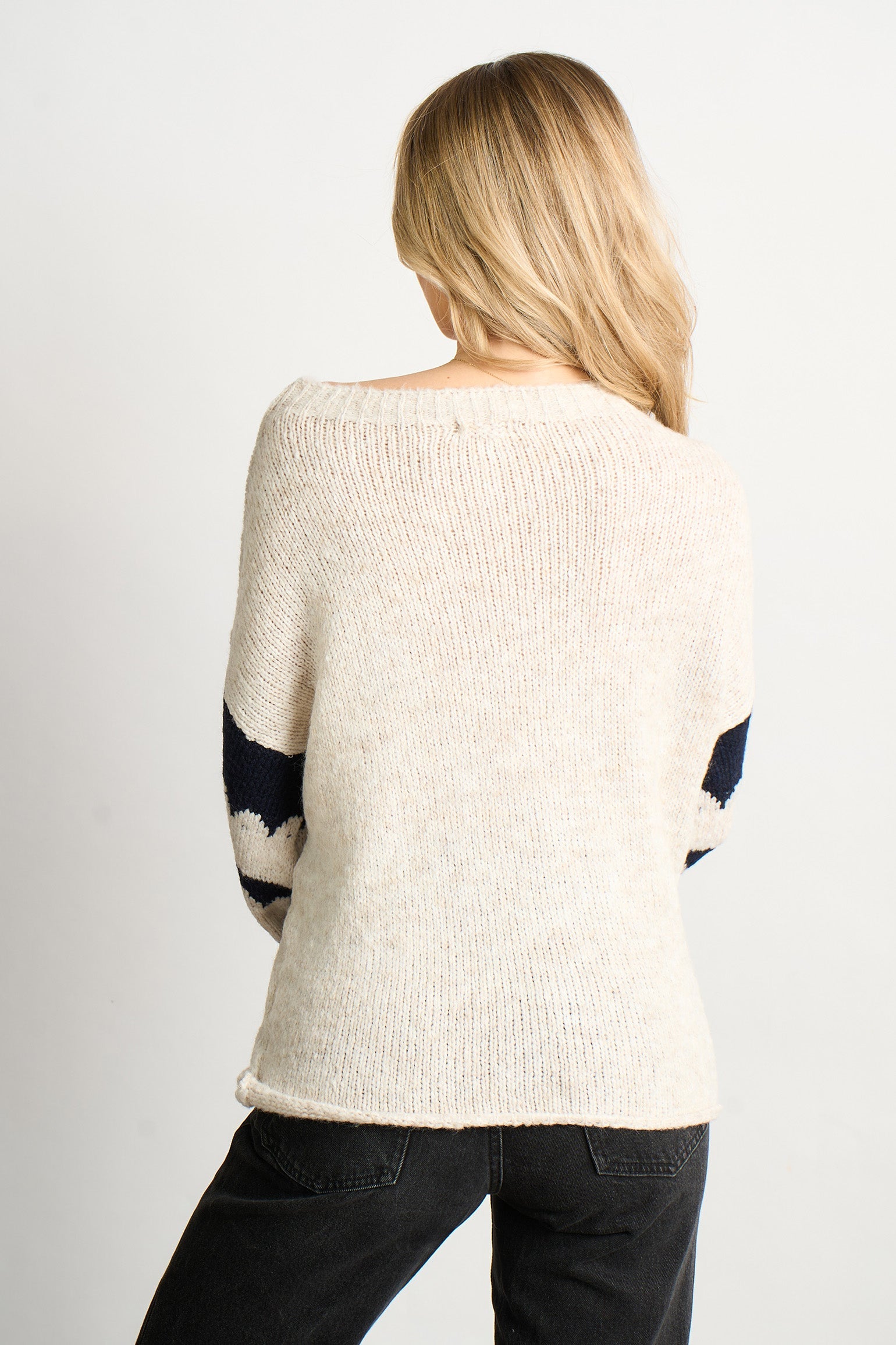 Striped-Sleeve-Italian-Wool-Blend-Jumper-in-Cream-Navy-back