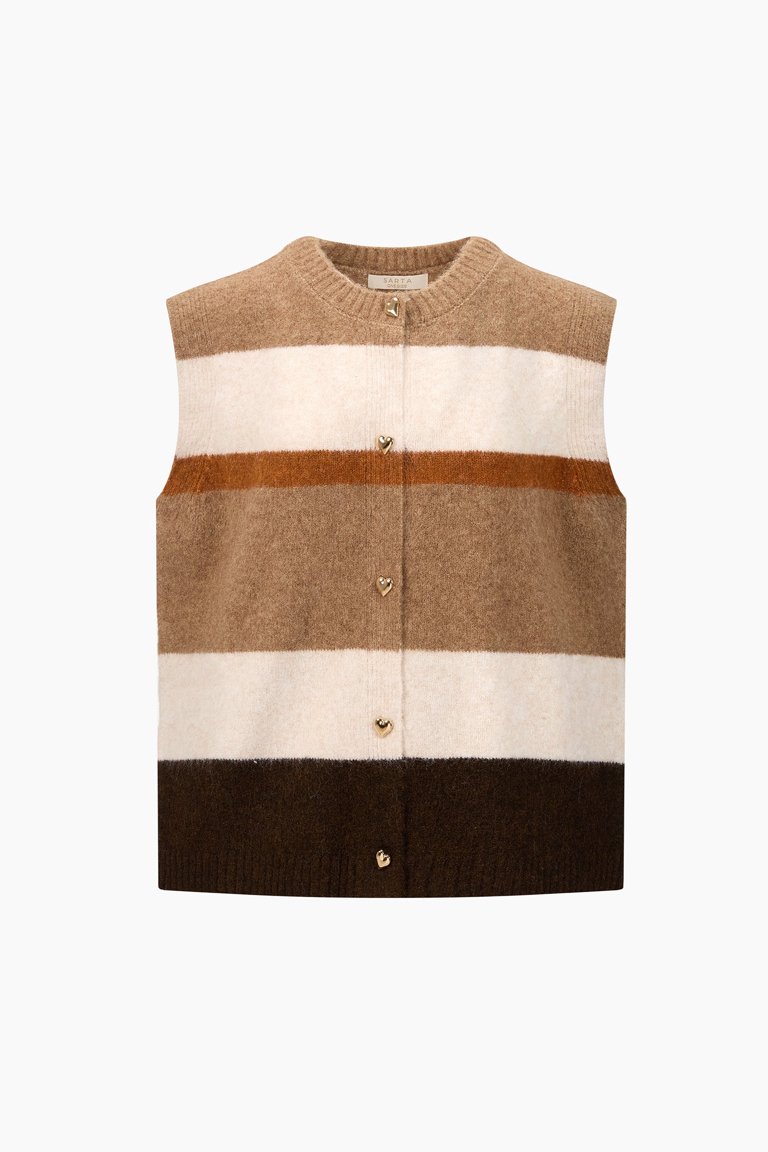 Heart-Buttons-Striped-Sleeveless-Vest-in-Neutral-Front