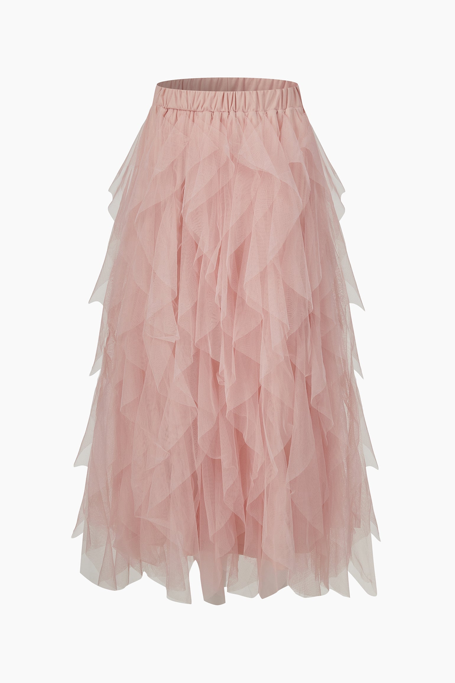 Layla-Dusty-Pink-Layered-Tulle-Maxi-Skirt-Front