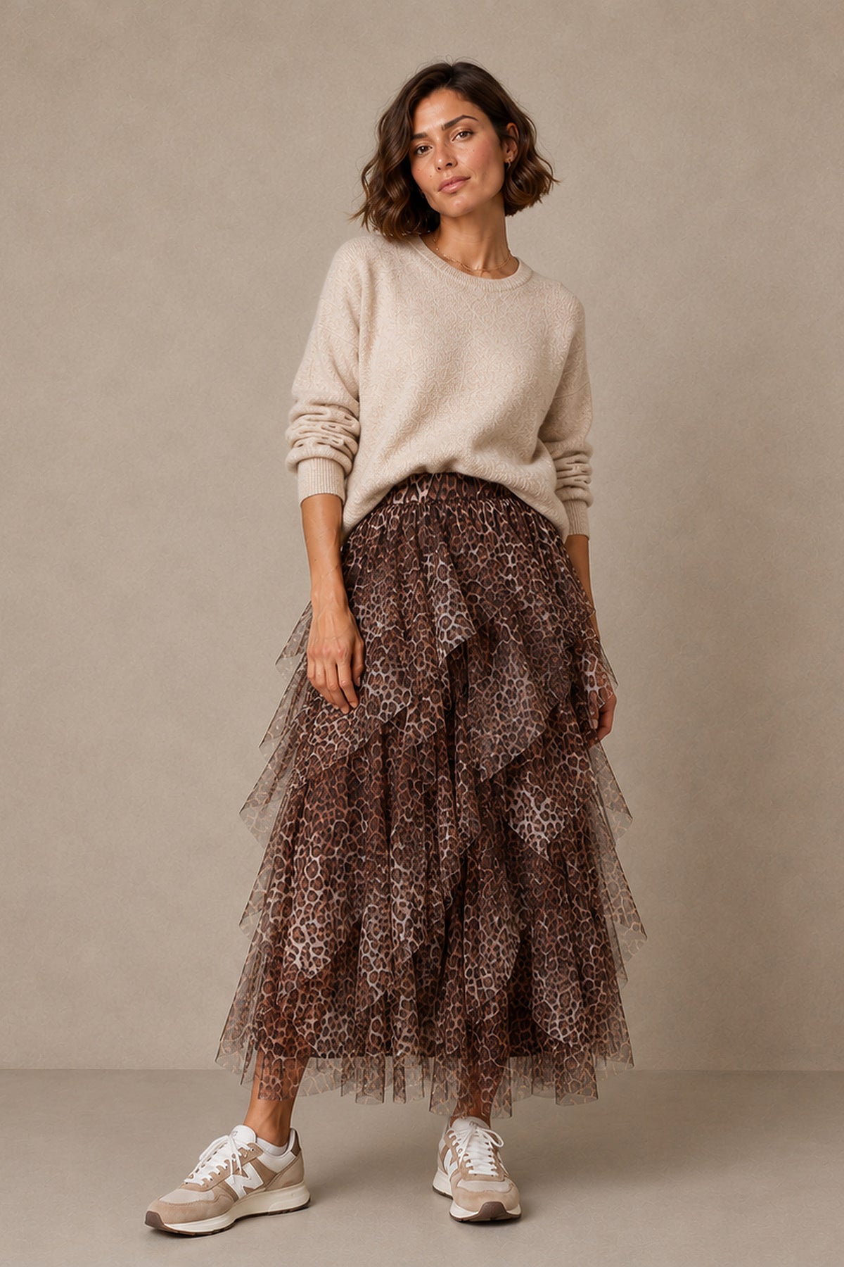 Leopard-Print-Layered-Tulle-Maxi-Skirt-in-Brown