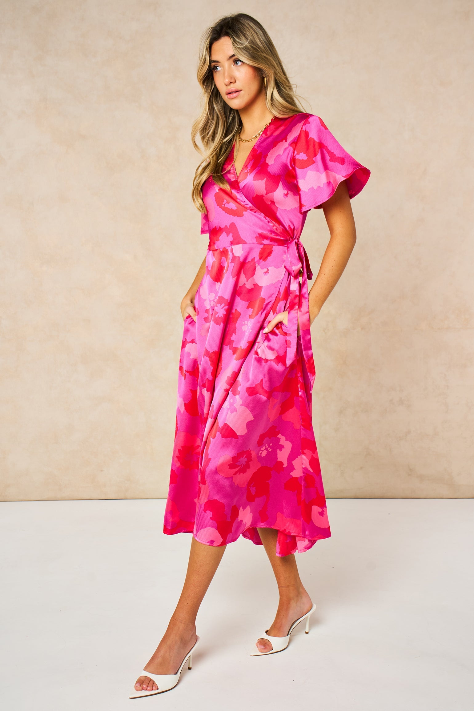 Floral-Midaxi-Wrap-Dress-in-Pink-Side