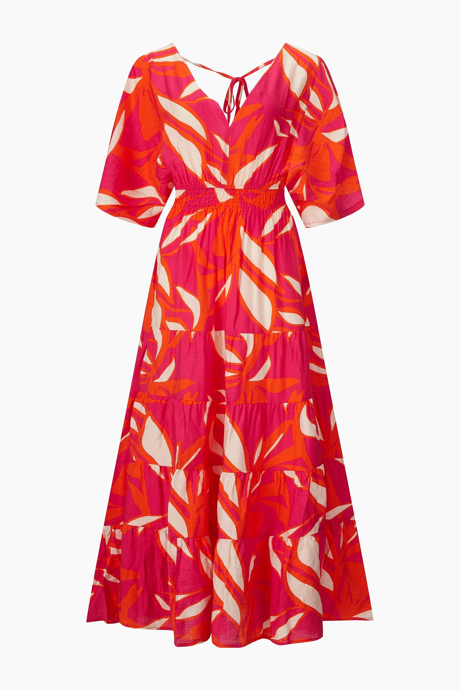 Tropical-Floral-Maxi-Kaftan-Dress-in-Hot-Pink-product-shot