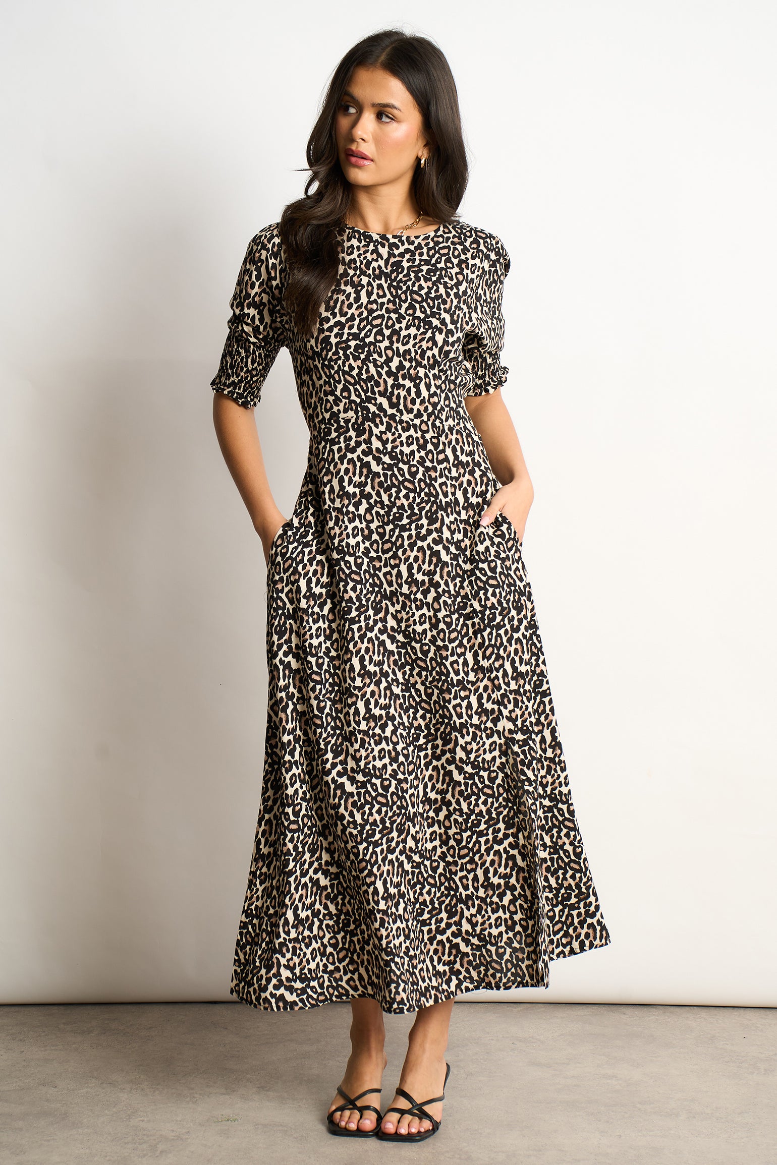 hazel-midi-tea-dress-neutral-leopard-print