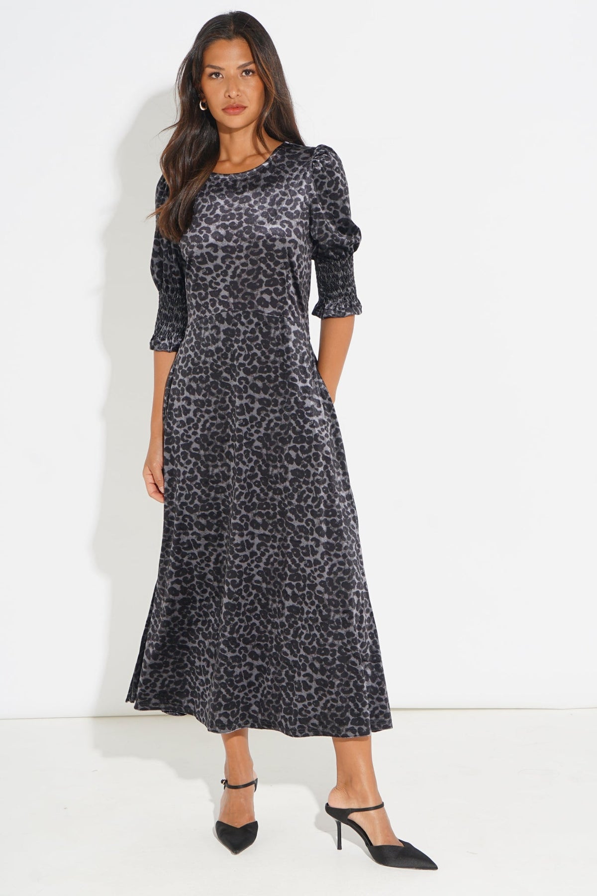 Velvet-Leopard-Print-Tea-Dress-in-Grey
