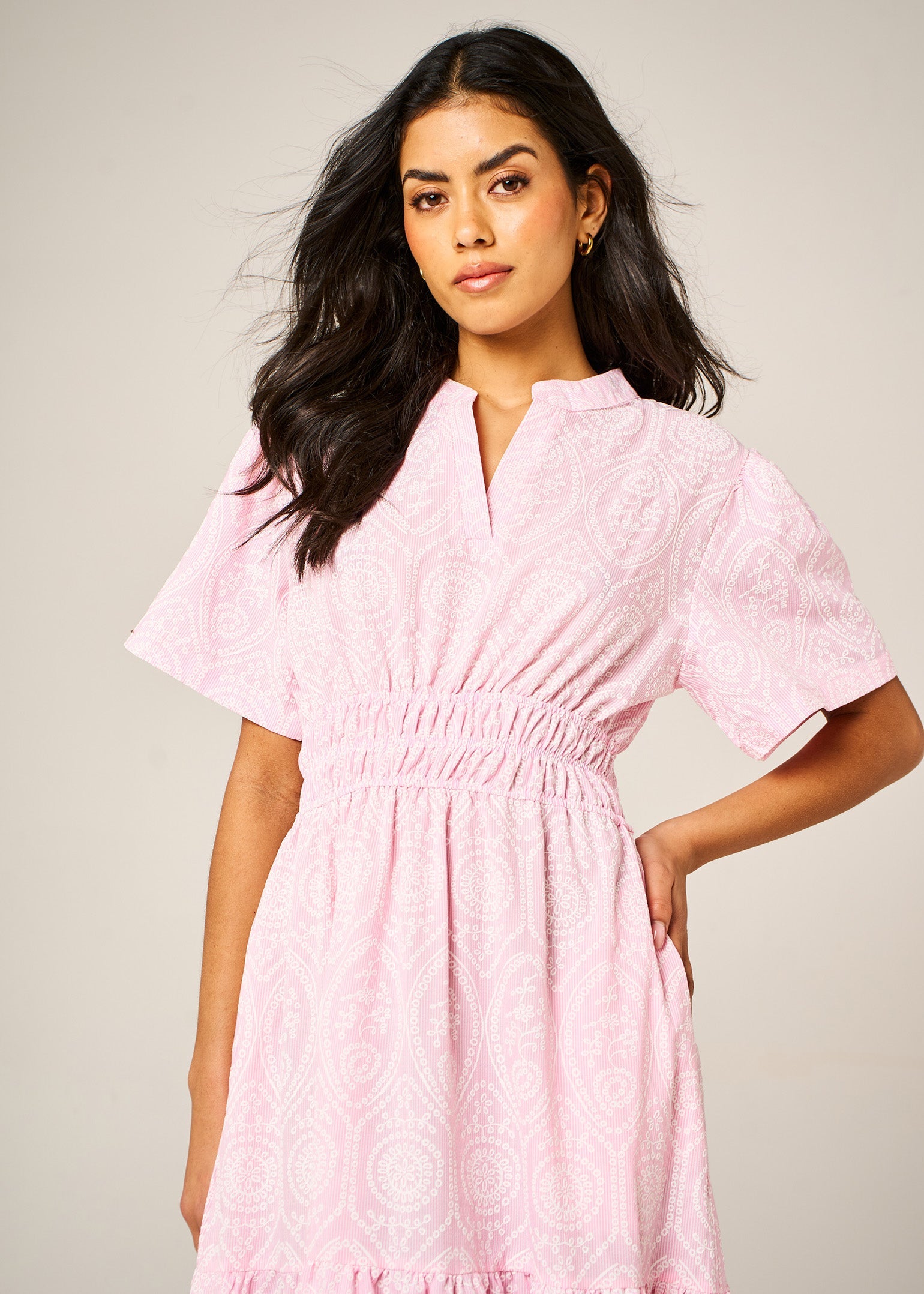 Paisley-Print-Tiered-Maxi-Dress-in-Light-Pink-Close-Up