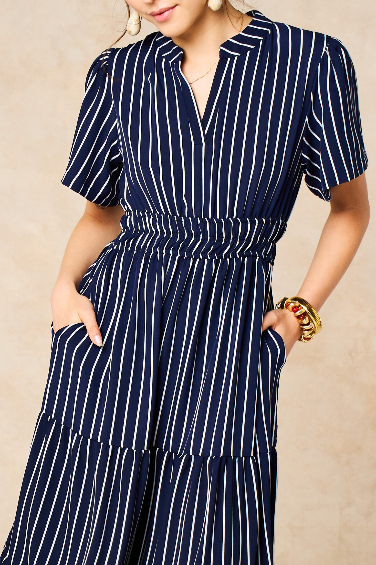 Striped-Tiered-Maxi-Dress-in-Navy-Blue-Close-Up