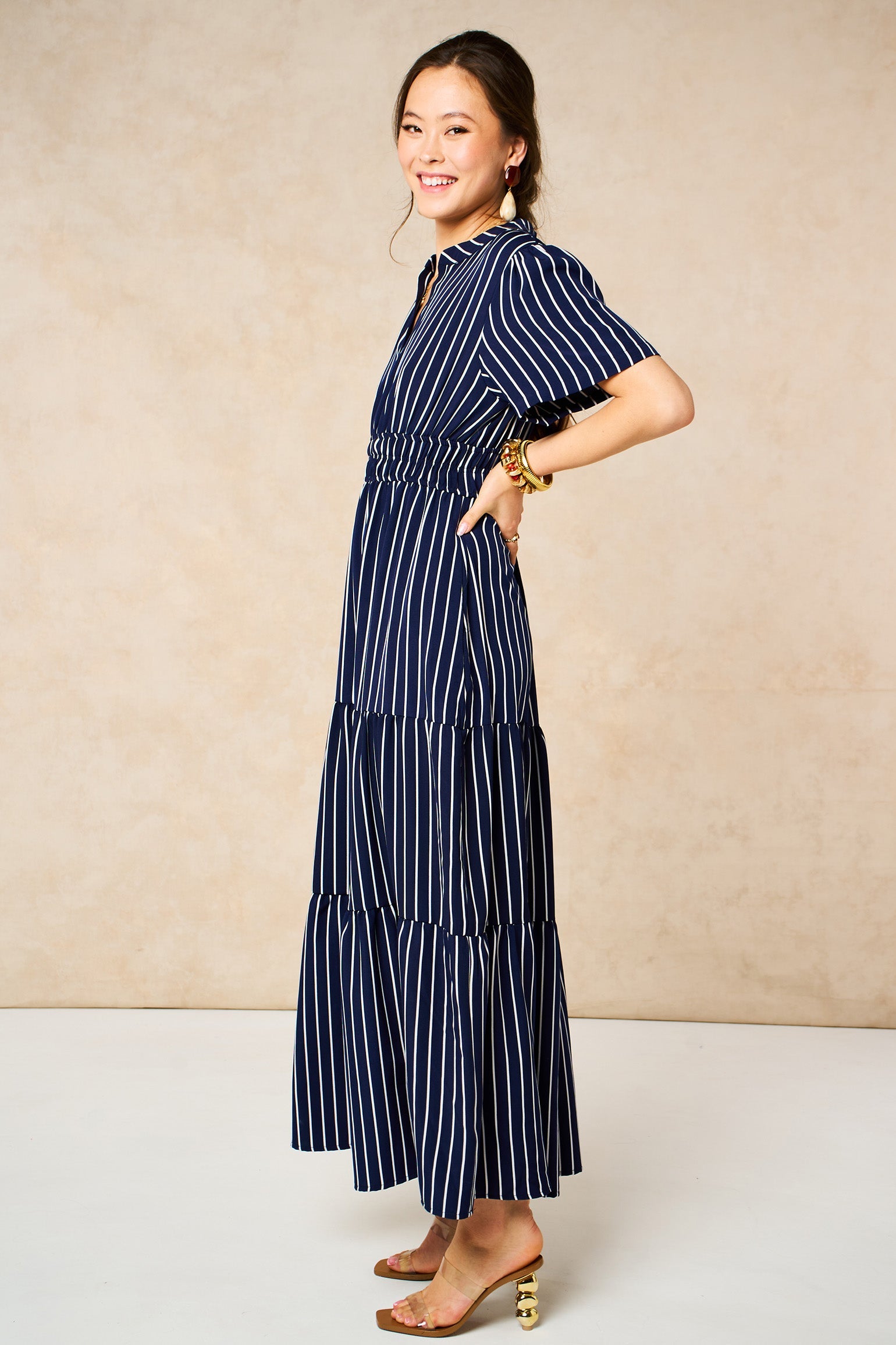 Striped-Tiered-Maxi-Dress-in-Navy-Blue-Side