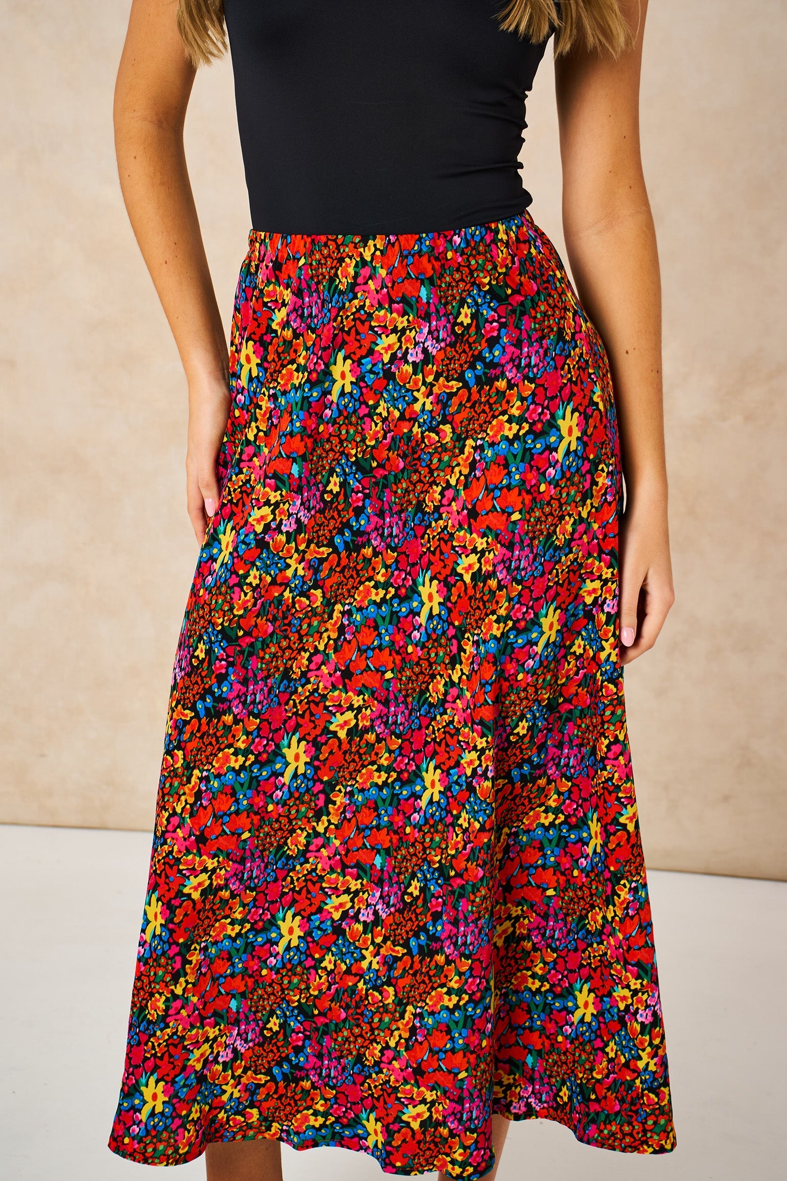 Ditsy-Floral-Midi-Slip-Skirt-in-Multi-Close-Up