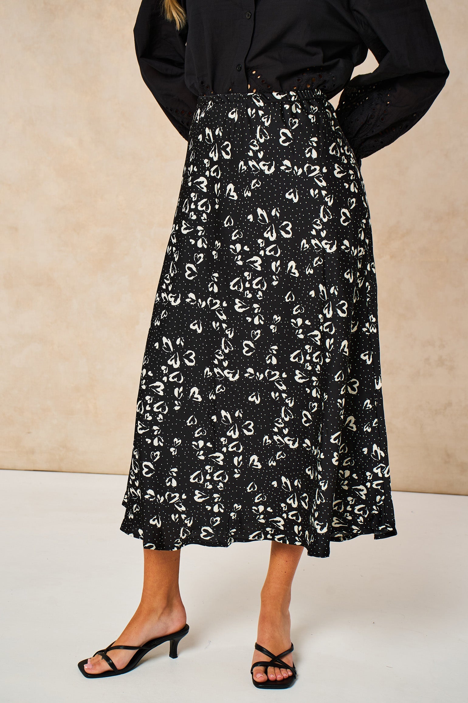 Love-Hearts-Midi-Slip-Skirt-in-Black-front