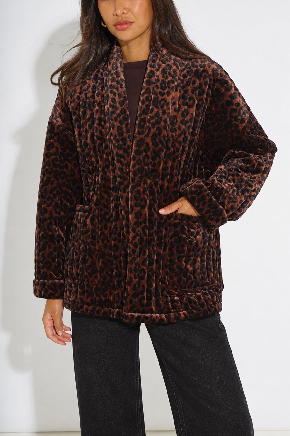 Velvet-Leopard-Print-Kimono-Jacket-in-Brown
