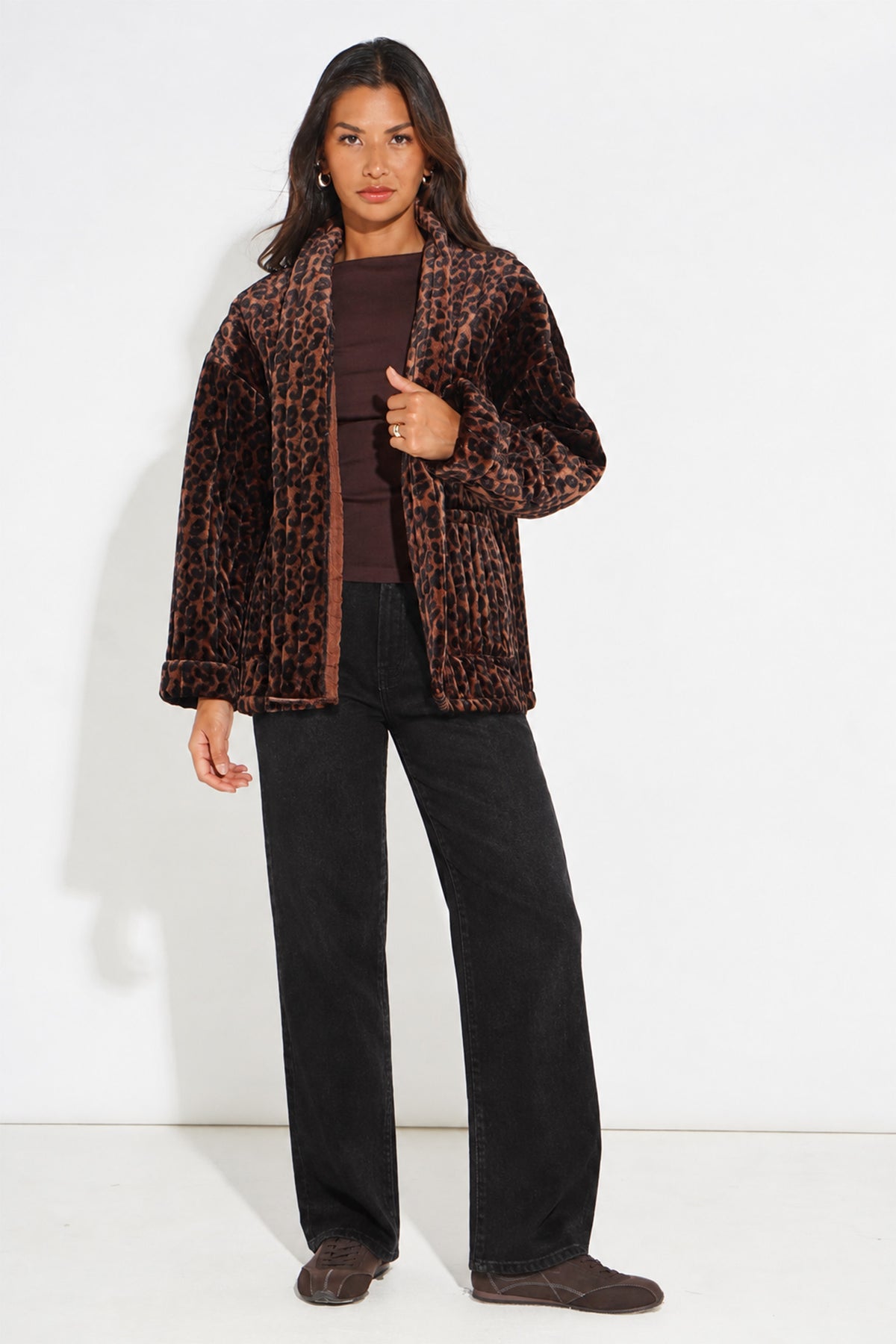 Velvet-Leopard-Print-Kimono-Jacket-in-Brown