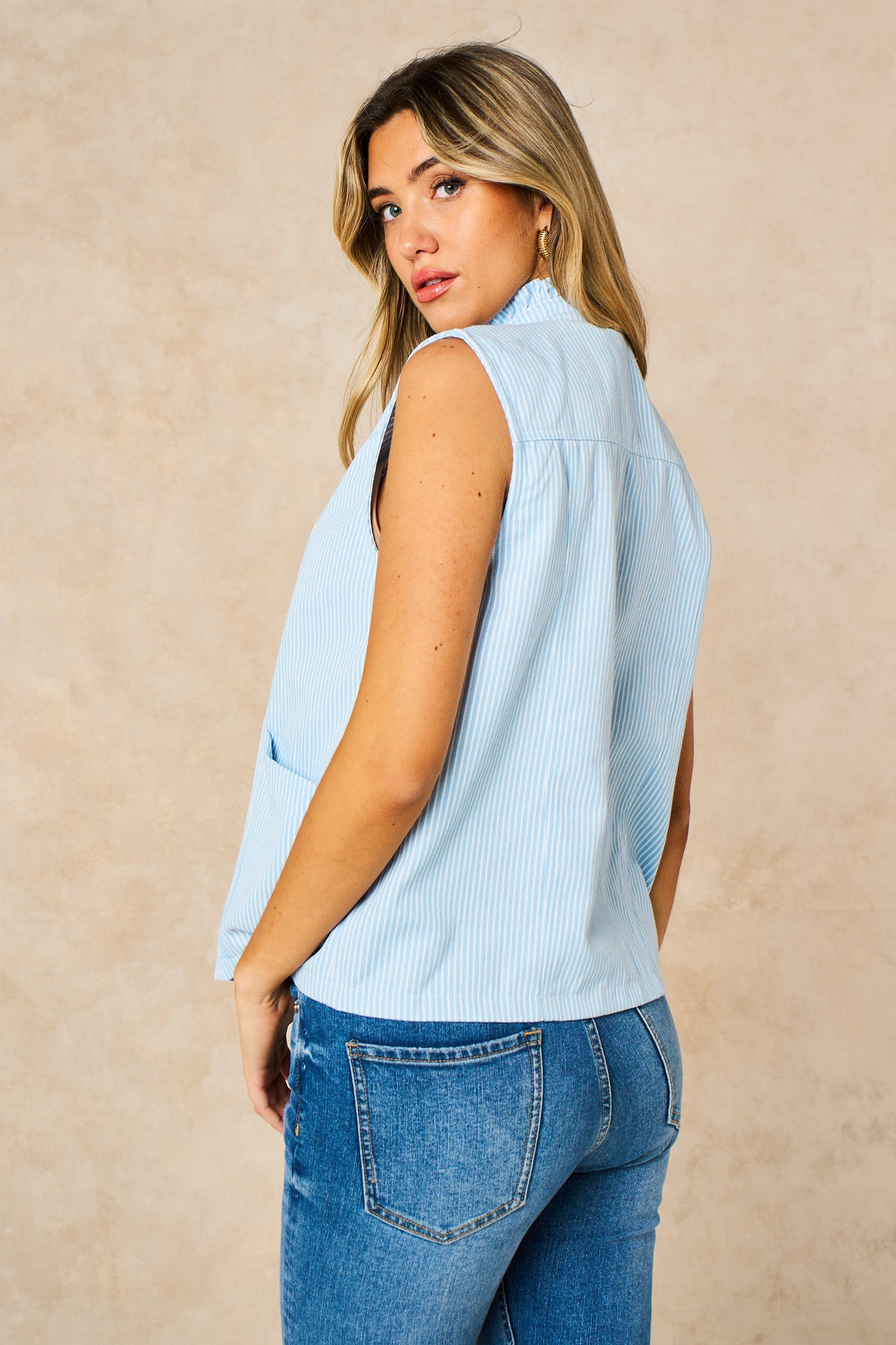 Candy-Stripe-Denim-Gilet-in-Blue-Back