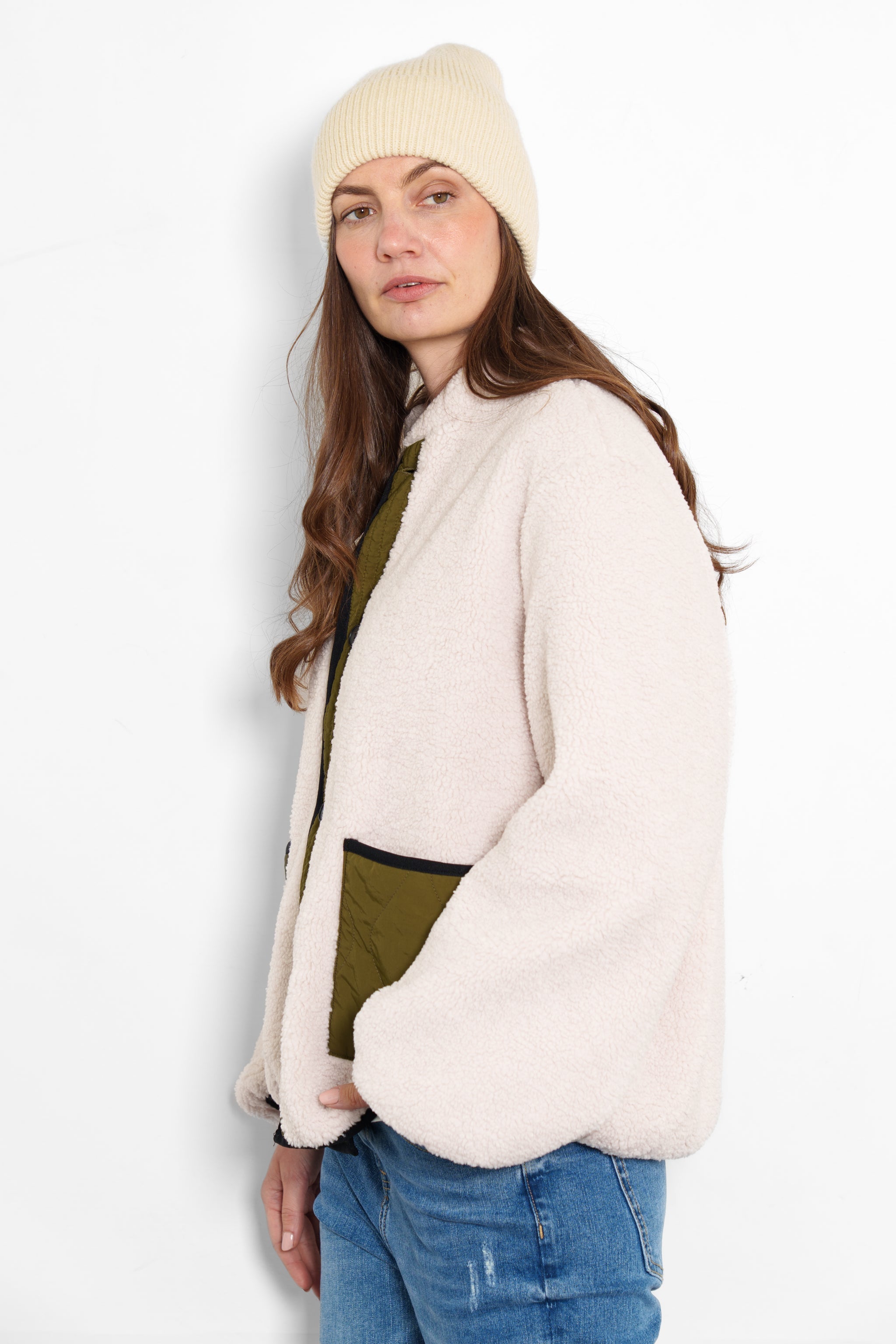 connie-reversible-jacket-khaki-cream-borg-long-sleeve-warm