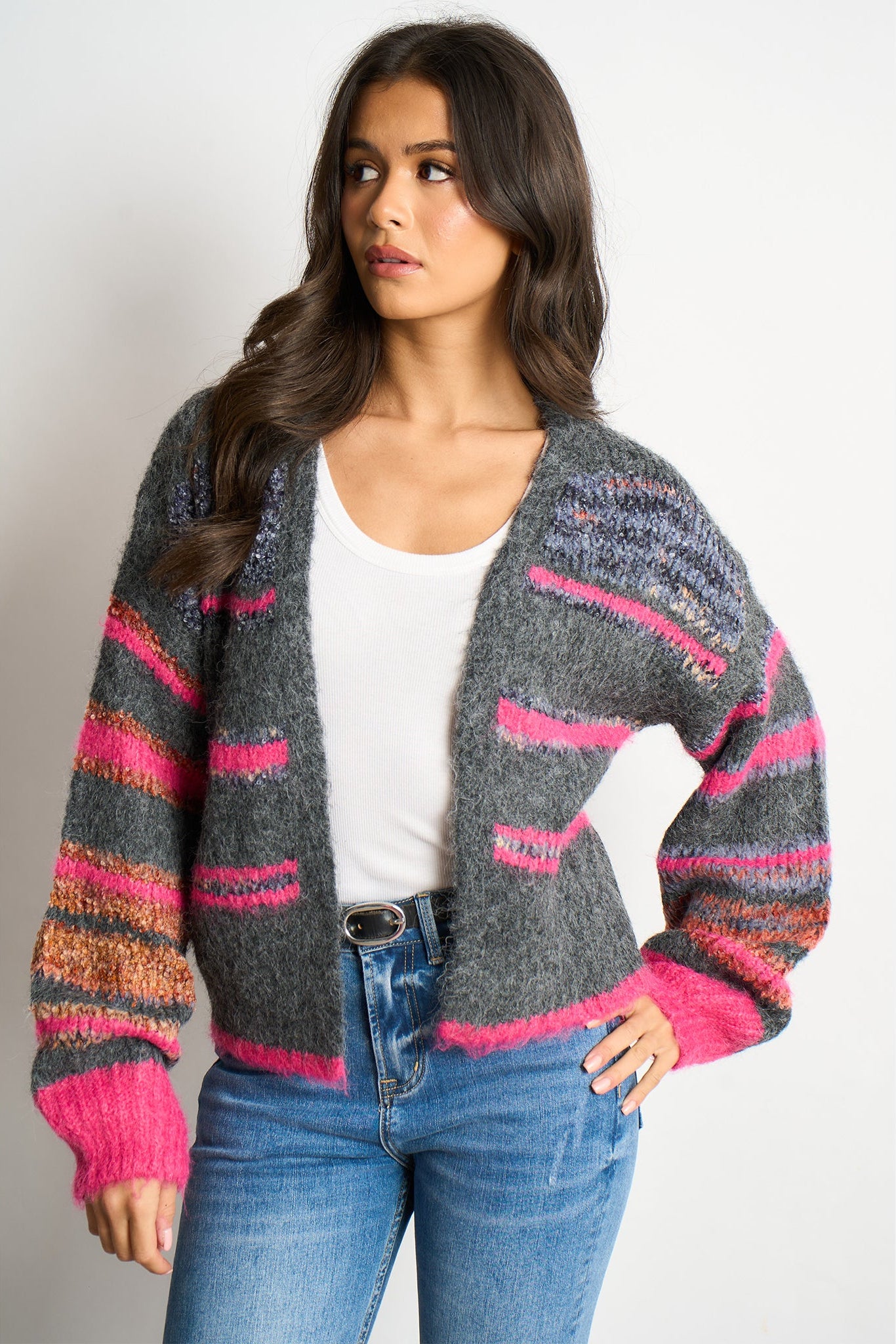 brodie-wool-blend-cardigan-dark-grey-pink-colourblock-stripe