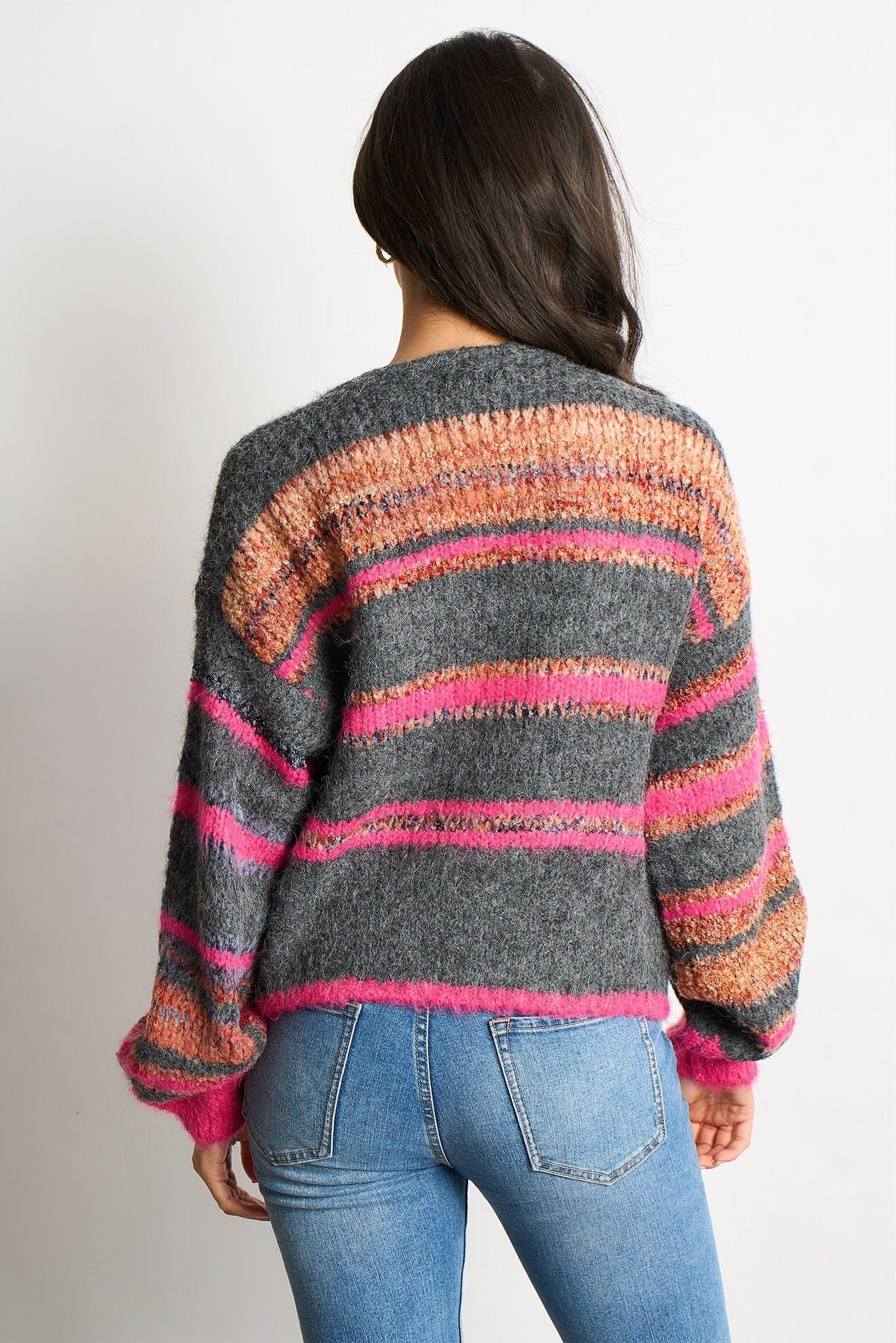 brodie-wool-blend-cardigan-dark-grey-pink-colourblock-stripe