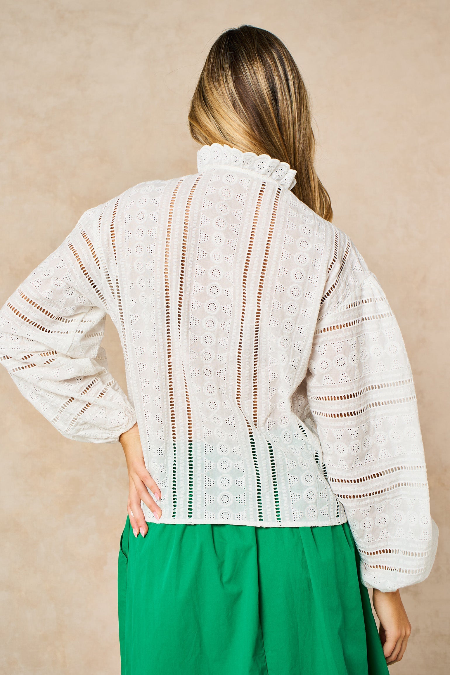 Embroidered-Frilly-Long-Sleeve-Cotton-Shirt-in-White-Back