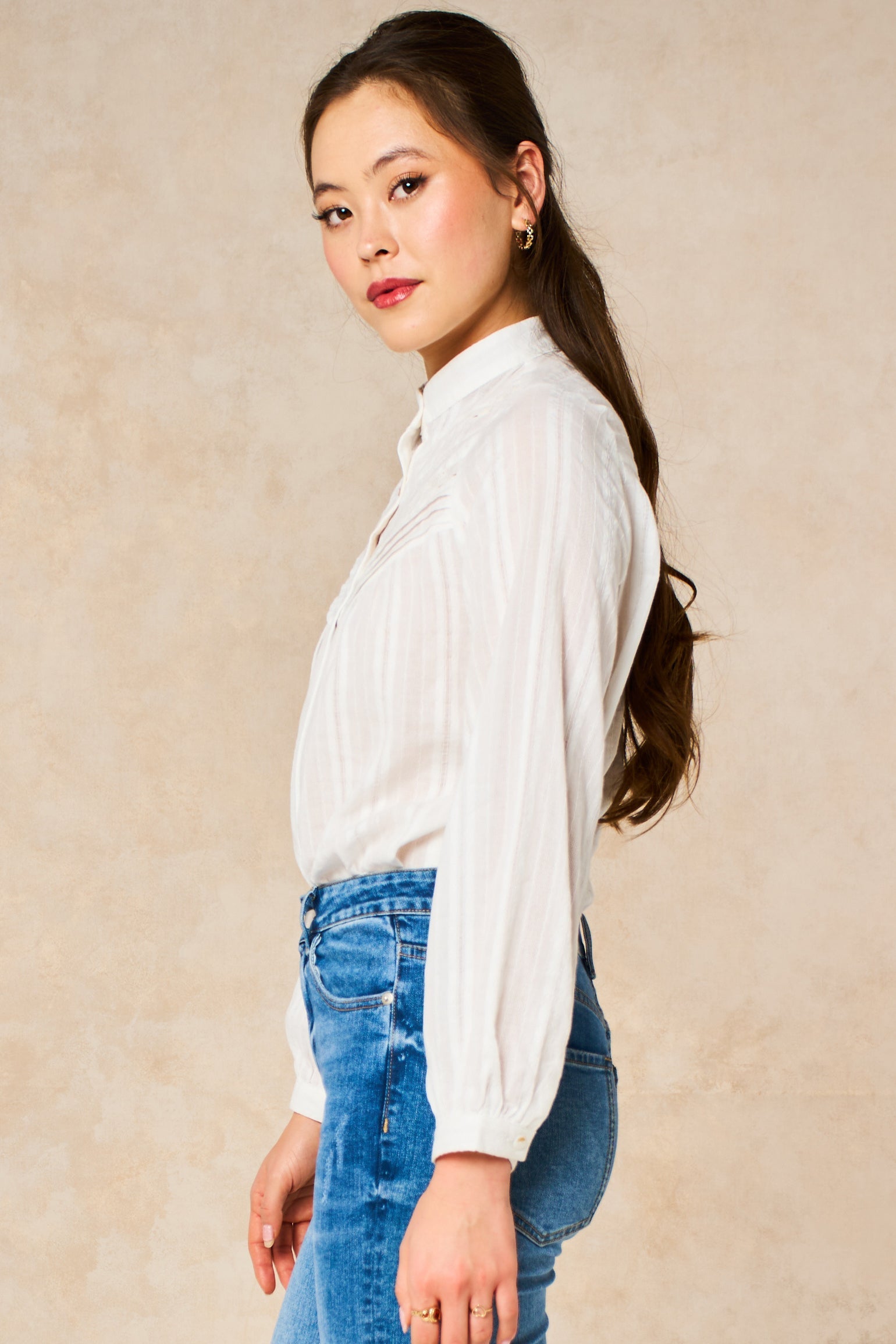 Lace-Stripe-Long-Sleeve-Cotton-Shirt-in-White-Side