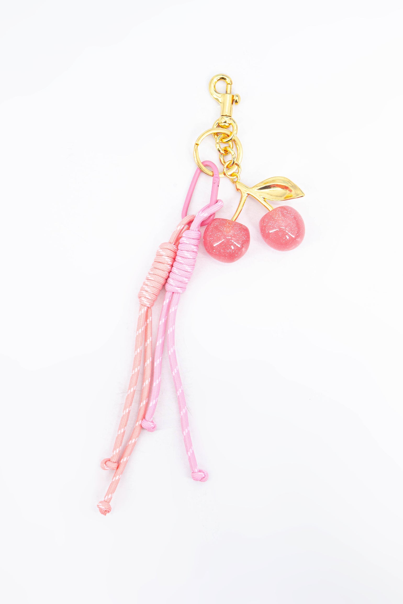 Cherries-Clip-On-Bag-Charm-in-Pink-Front