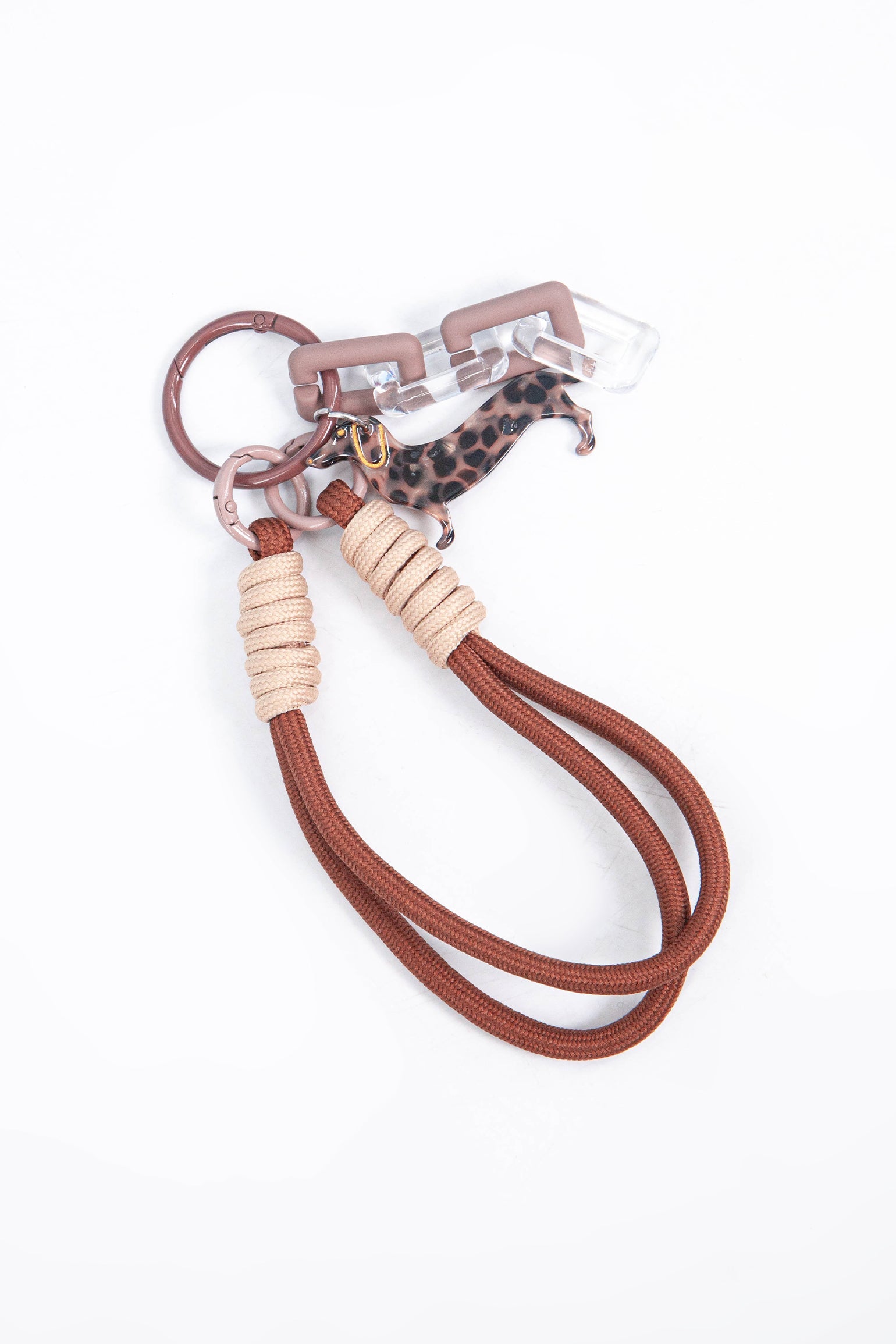 Spotted-Sausage-Dog-Clip-On-Bag-Charm-Lying-Flat