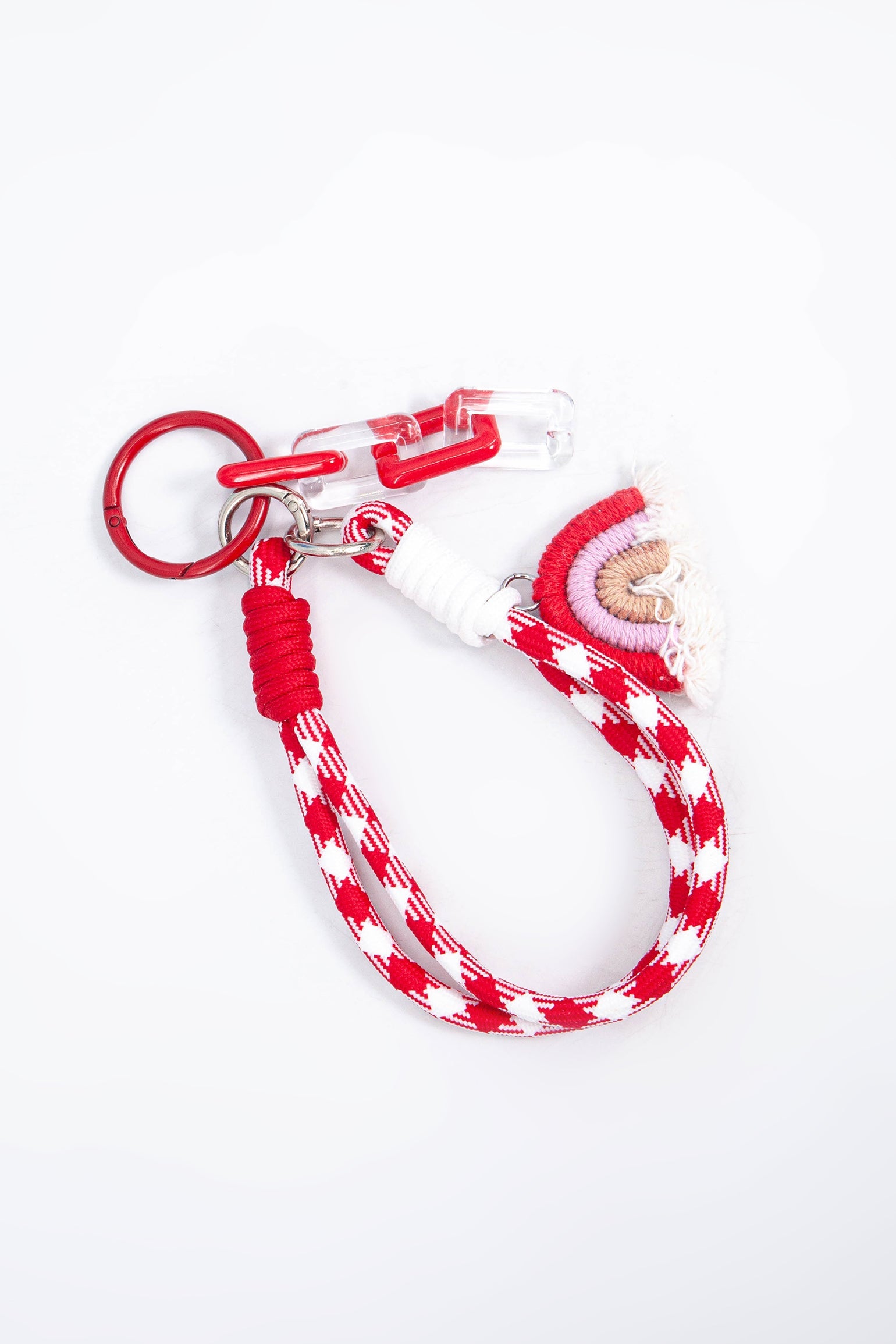 Rainbow-Clip-On-Bag-Charm-in-Red-Lying-Flat