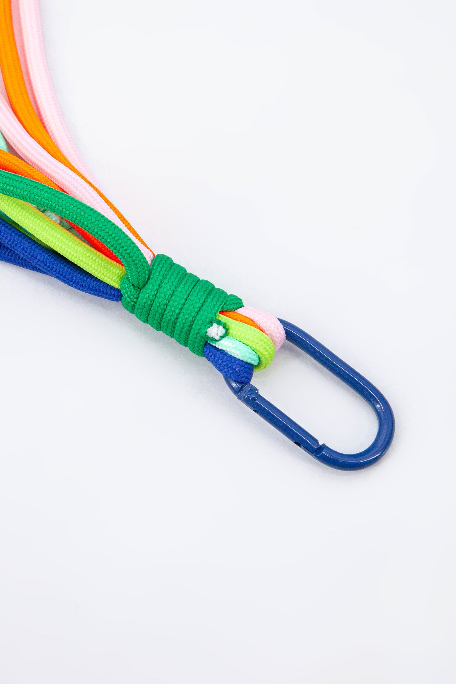 Laces-Clip-On-Bag-Charm-in-Blue/Green-Closeup