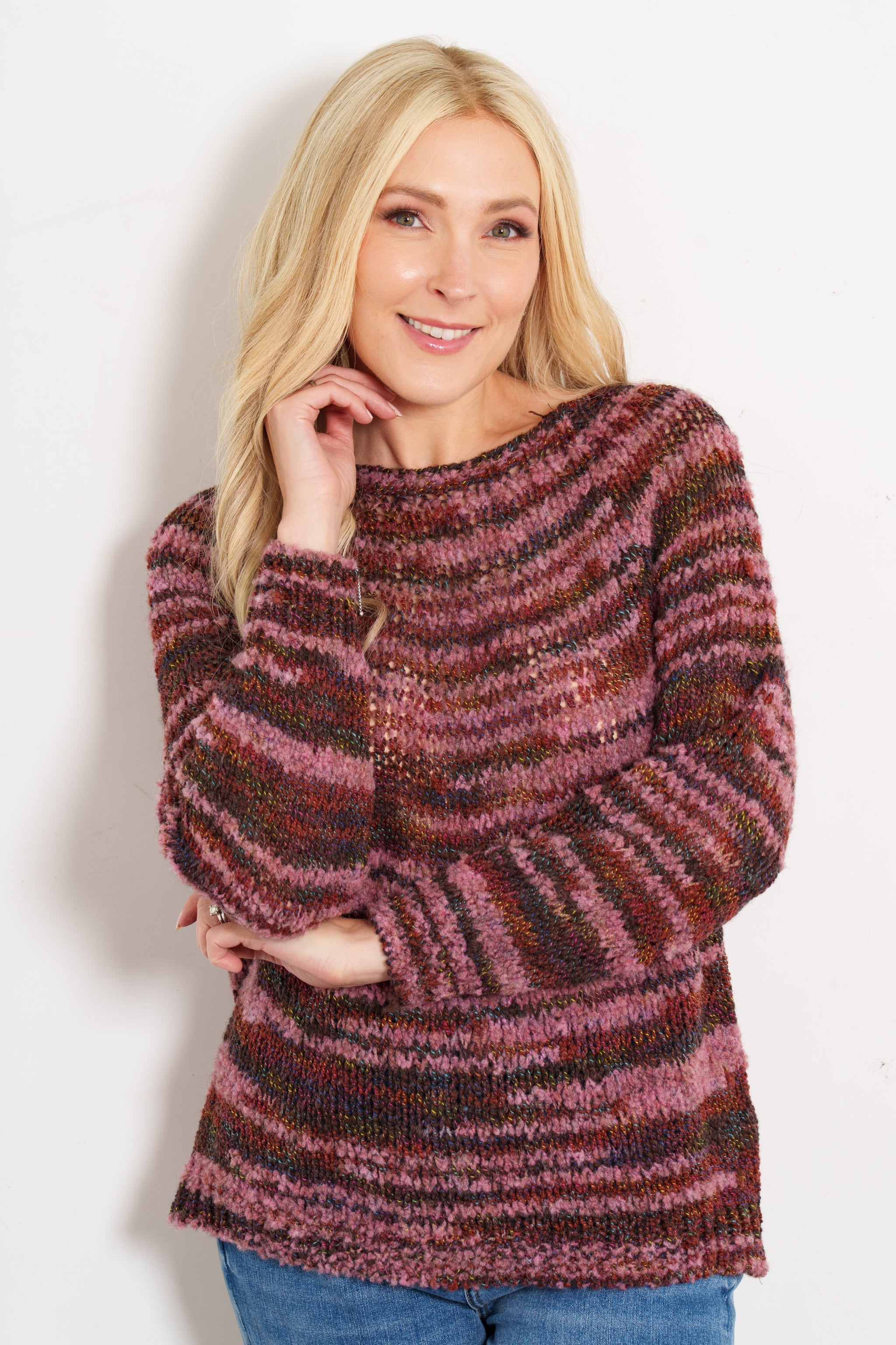 sage-wool-blend-jumper-berry-textured-stripe-model-knitwear