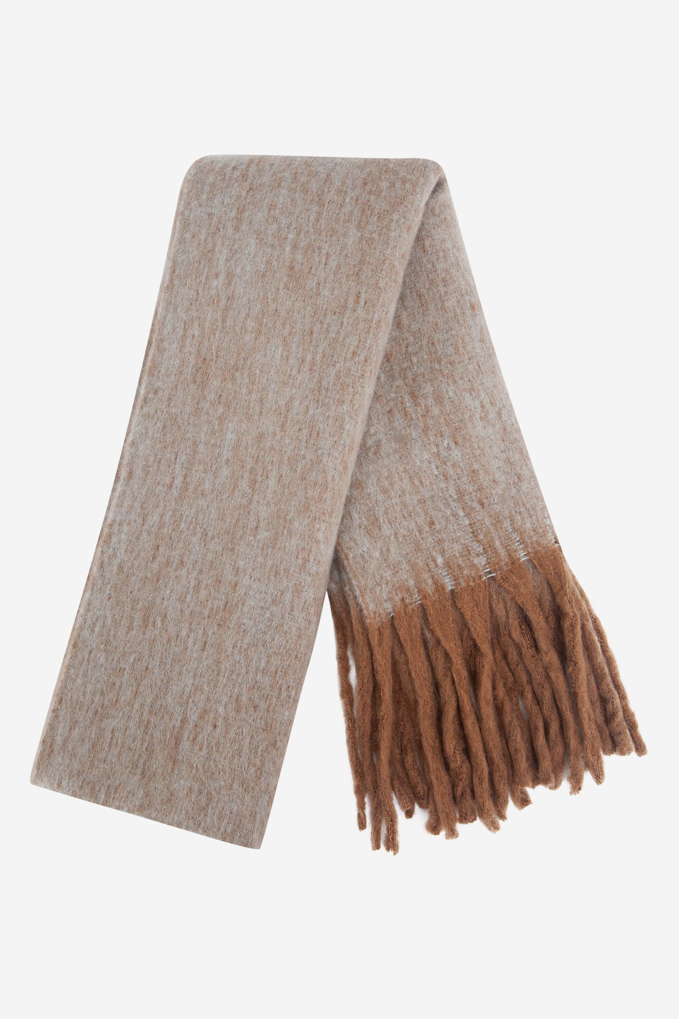 jules-camel-colourblock-heavyweight-scarf-folded-tassels