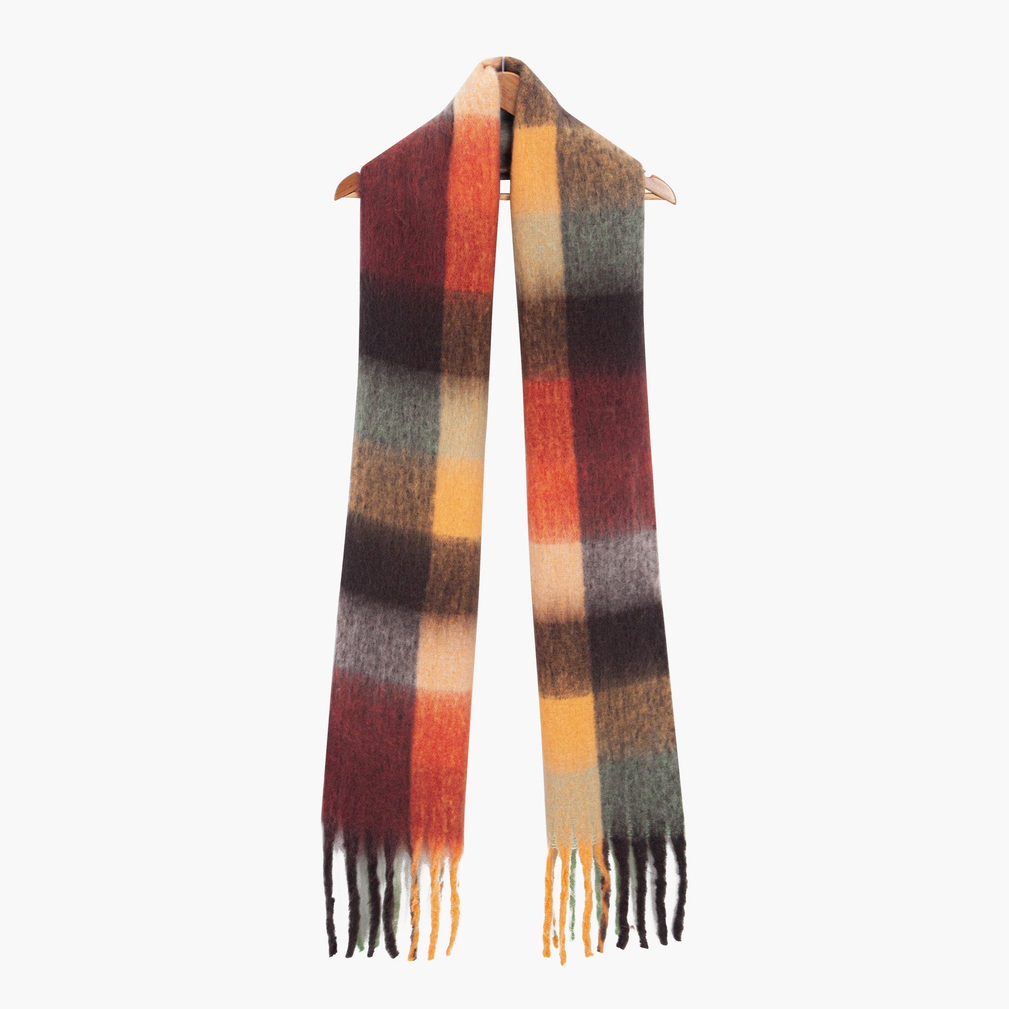 allie-orange-black-colourblock-square-heavyweight-scarf-draped-long-length