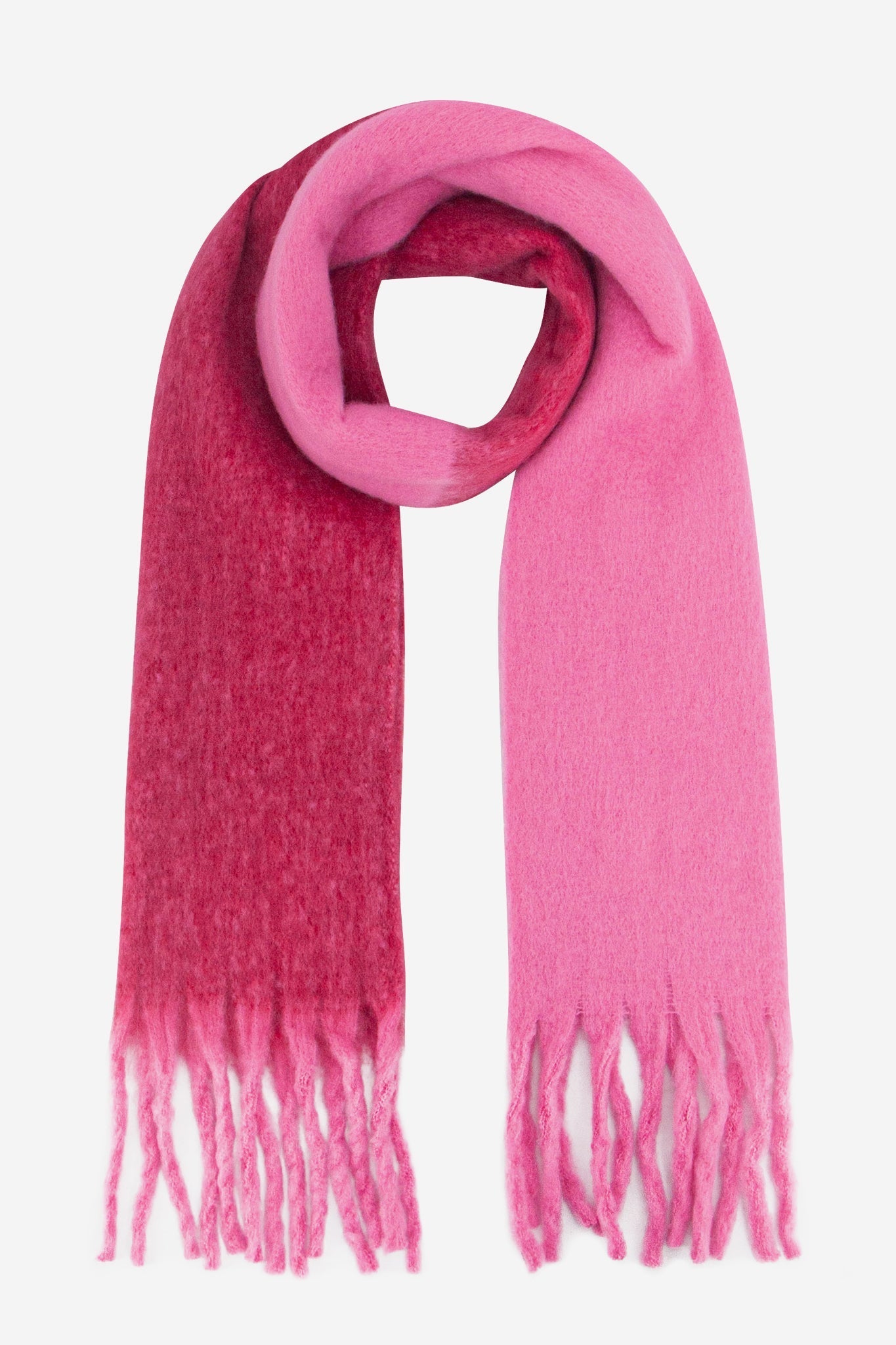 ria-pink-red-colourblock-heavyweight-scarf-two-tone