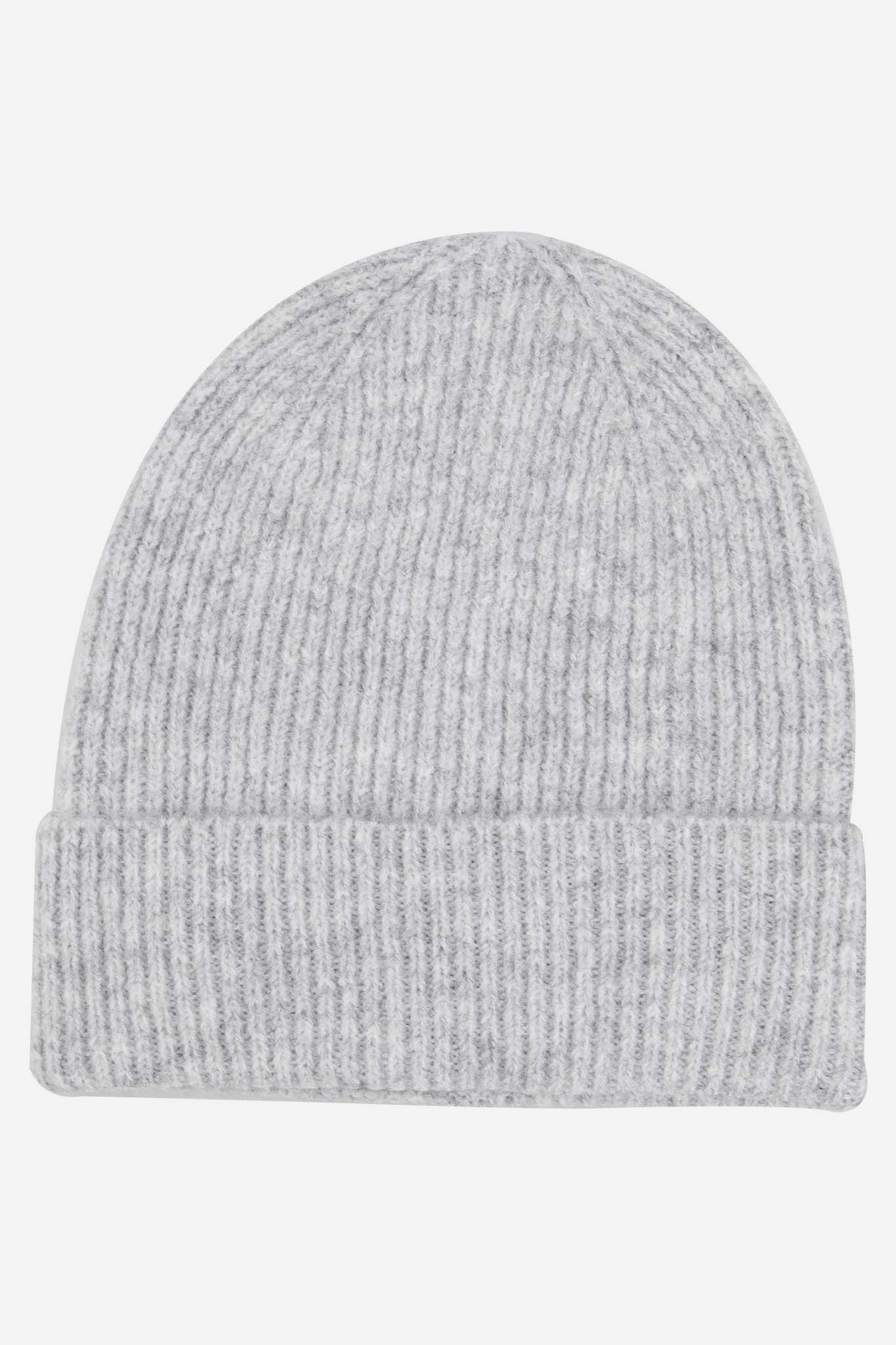 kit-light-grey-wool-blend-beanie-hat-laying-flat