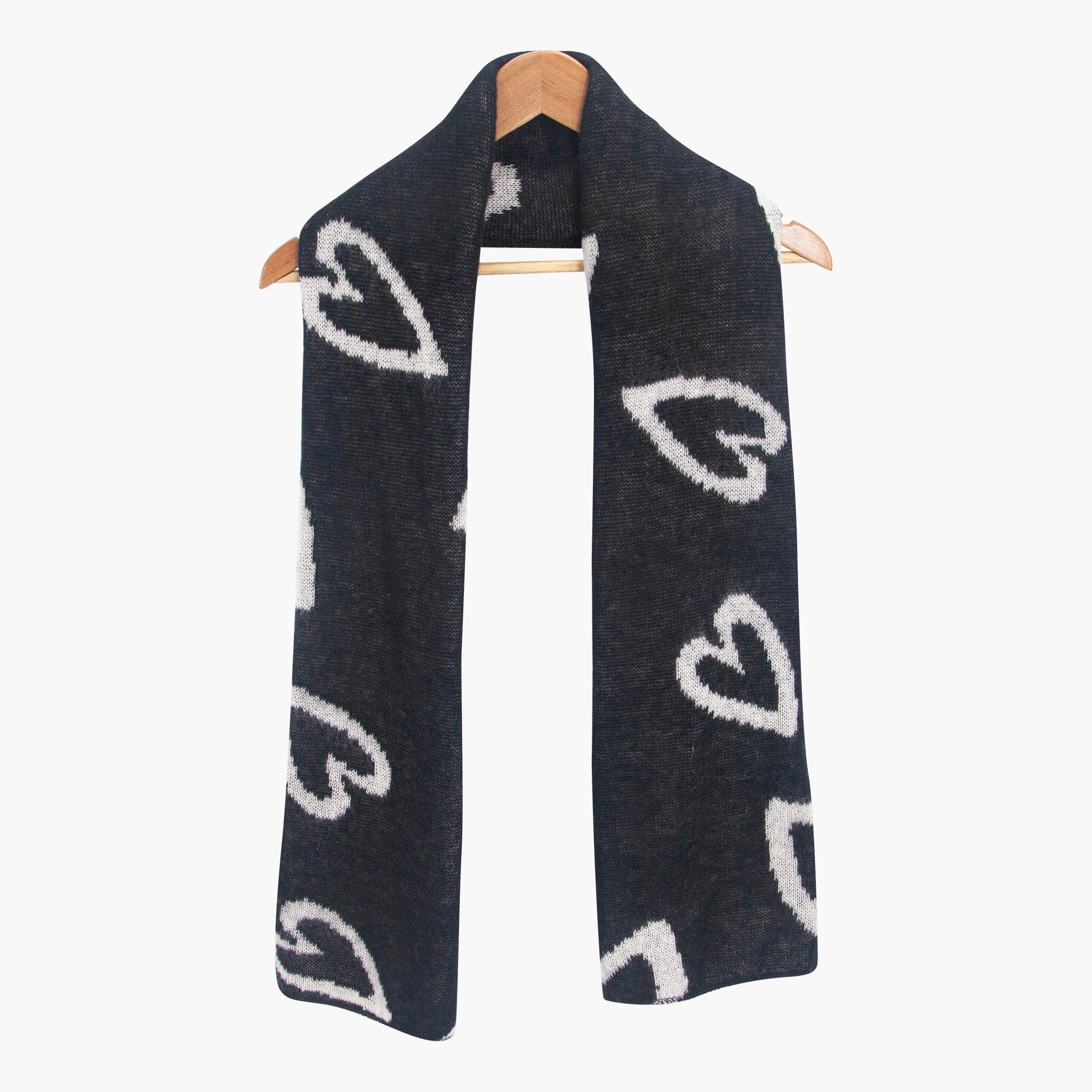 zuri-black-white-sketched-hearts-heavyweight-scarf-draped-long