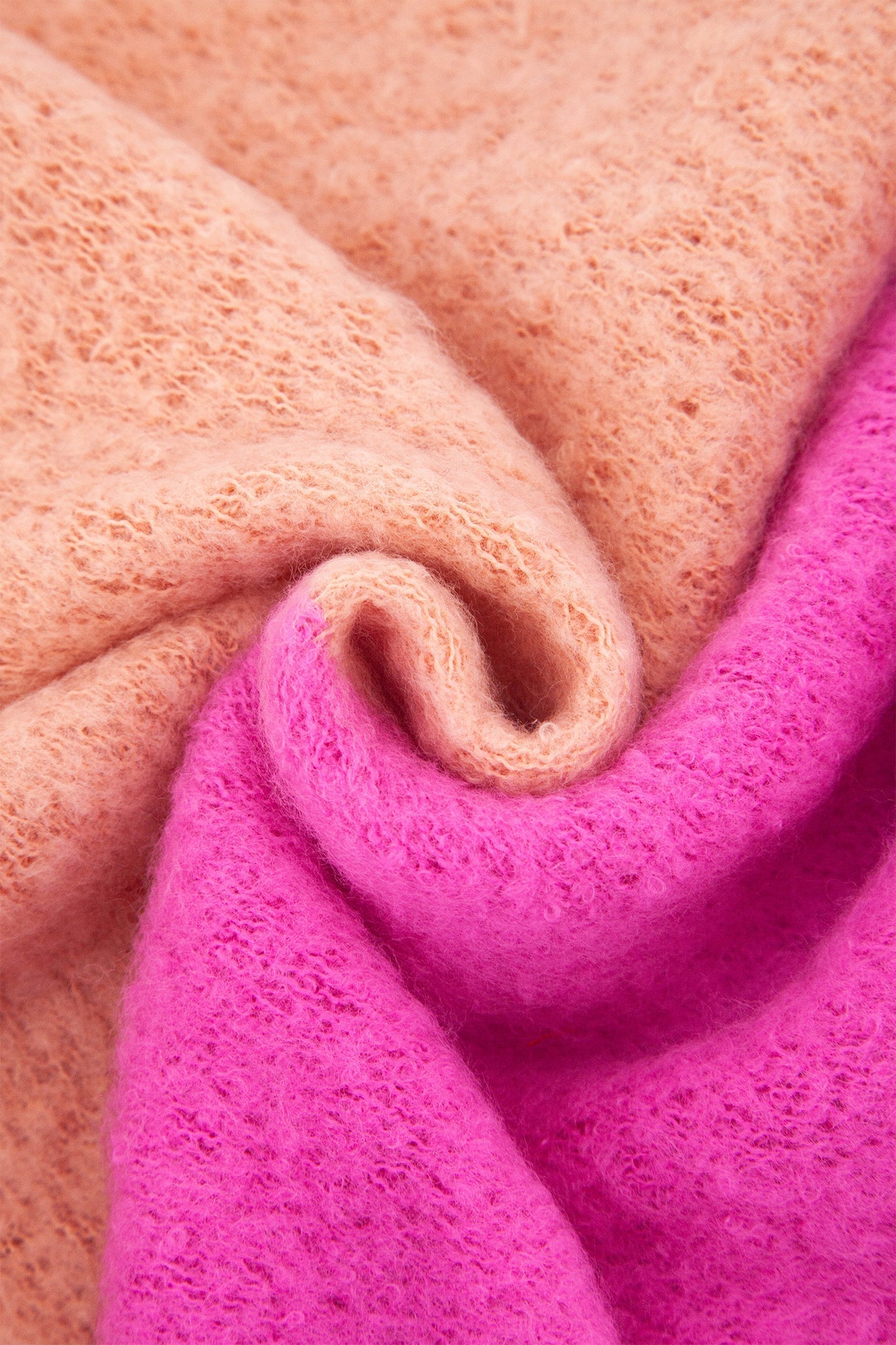 aster-pink-red-colourblock-heavyweight-scarf-close-up-material