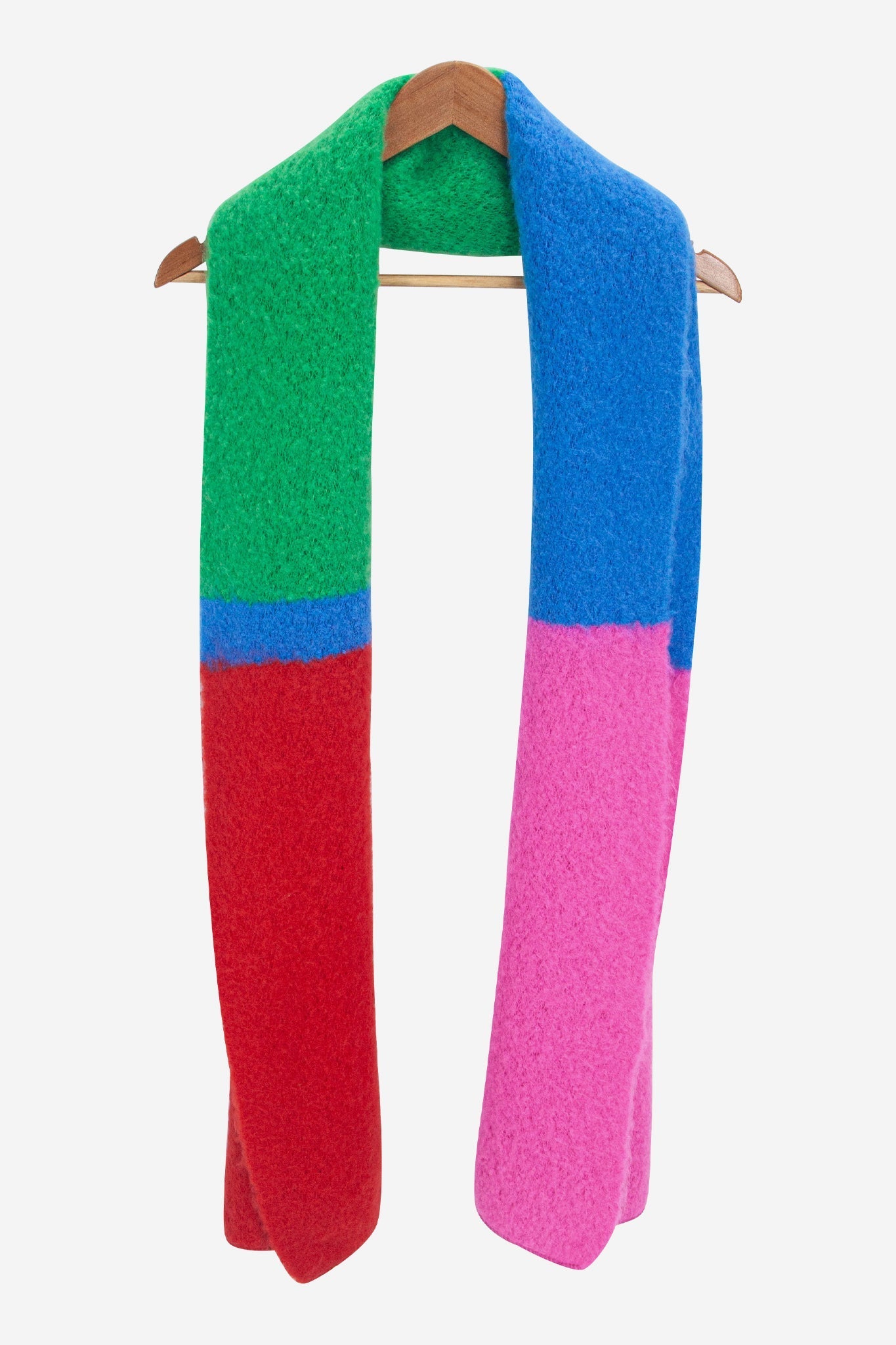 aster-green-pink-colourblock-heavyweight-scarf-draped-long