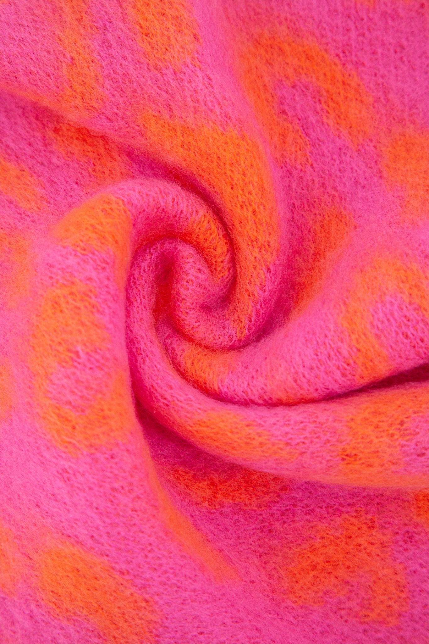 nico-pink-orange-leopard-heavyweight-scarf-close-up-knitted-material
