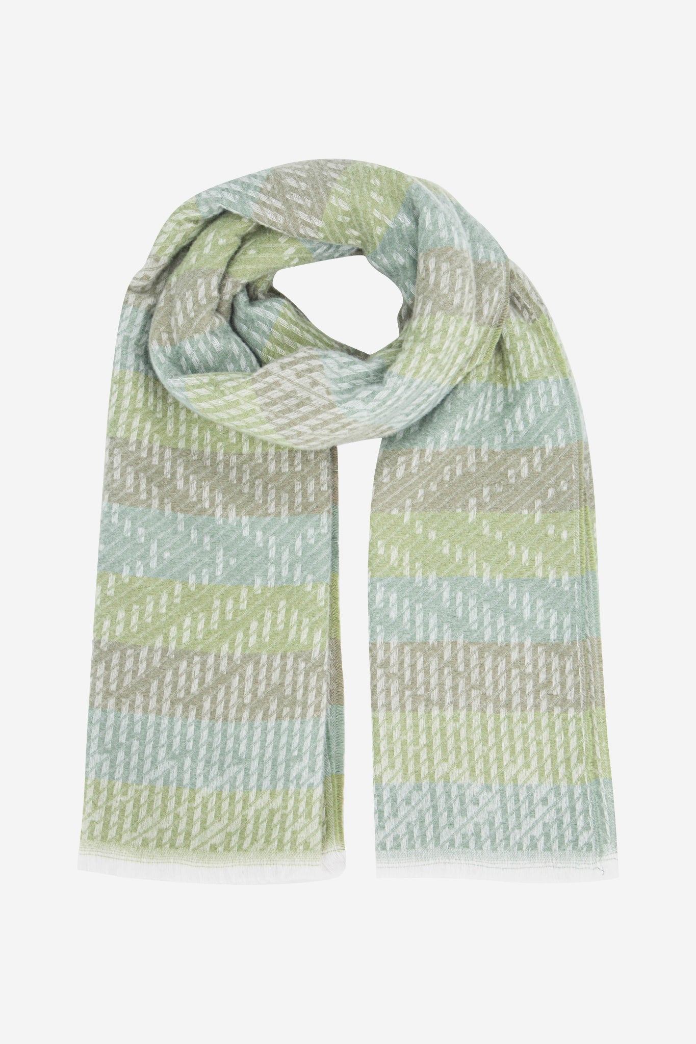 reed-khaki-green-stripe-heavyweight-scarf-textured-appearance
