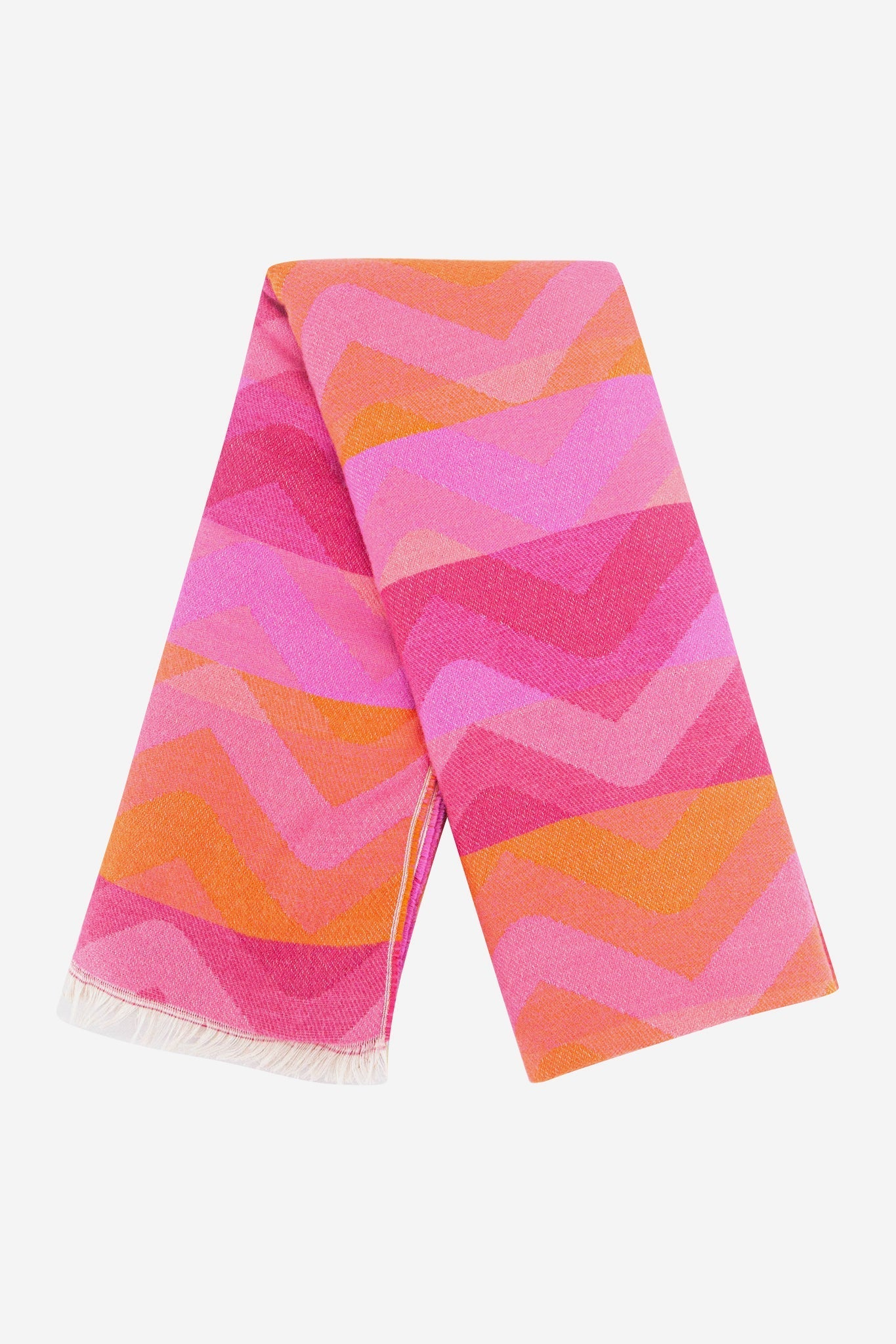 bowie-pink-orange-zig-zag-heavyweight-scarf-folded-pattern