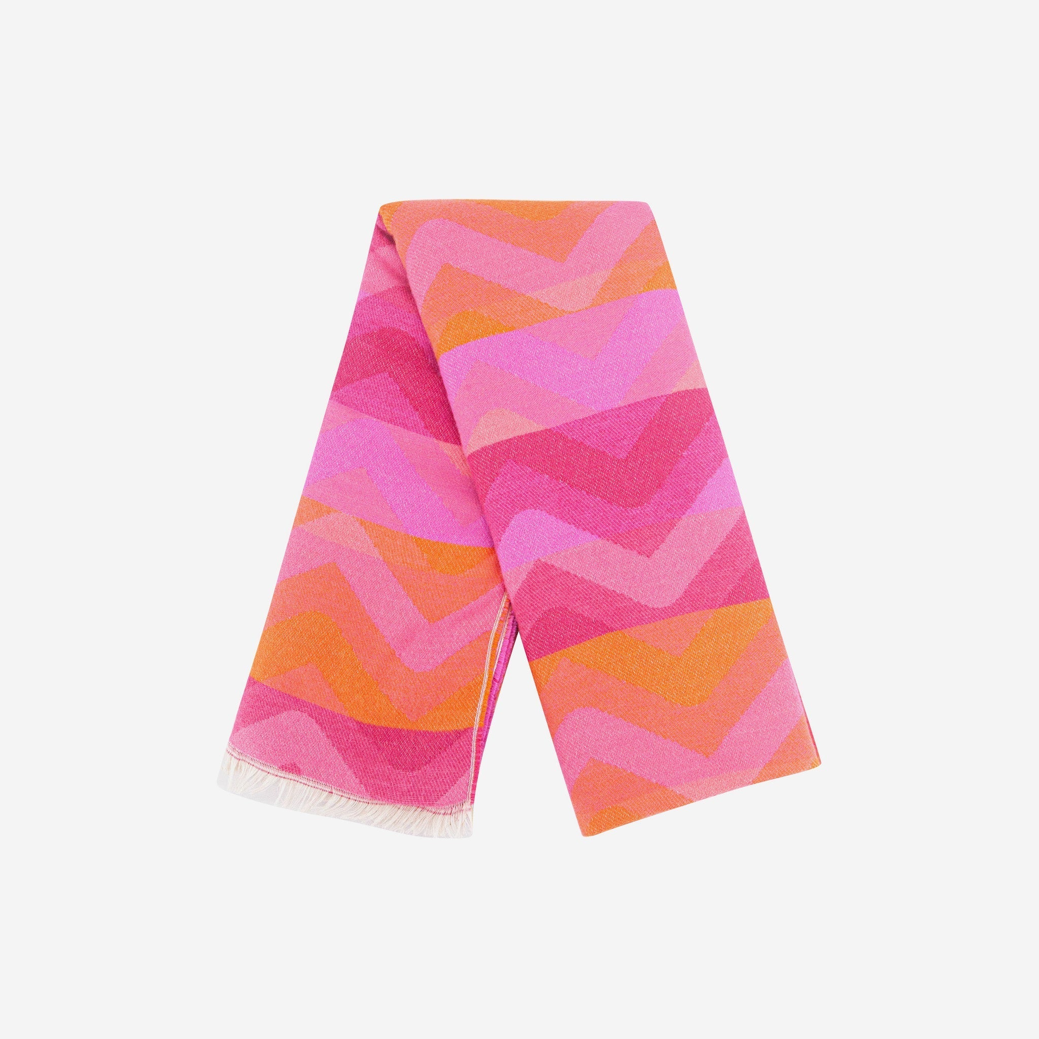 bowie-pink-orange-zig-zag-heavyweight-scarf-folded-pattern