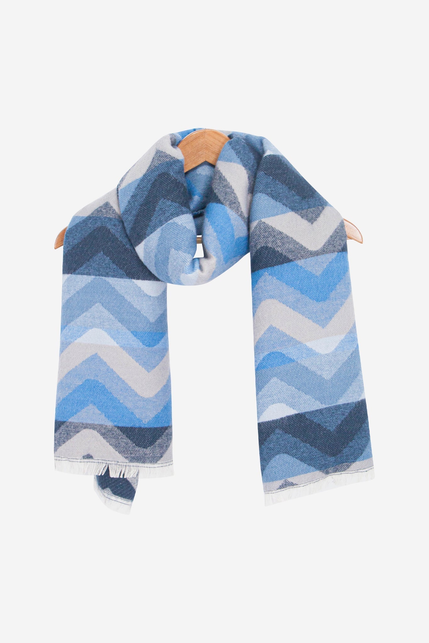 bowie-blue-zig-zag-heavyweight-scarf-on-coat-hanger