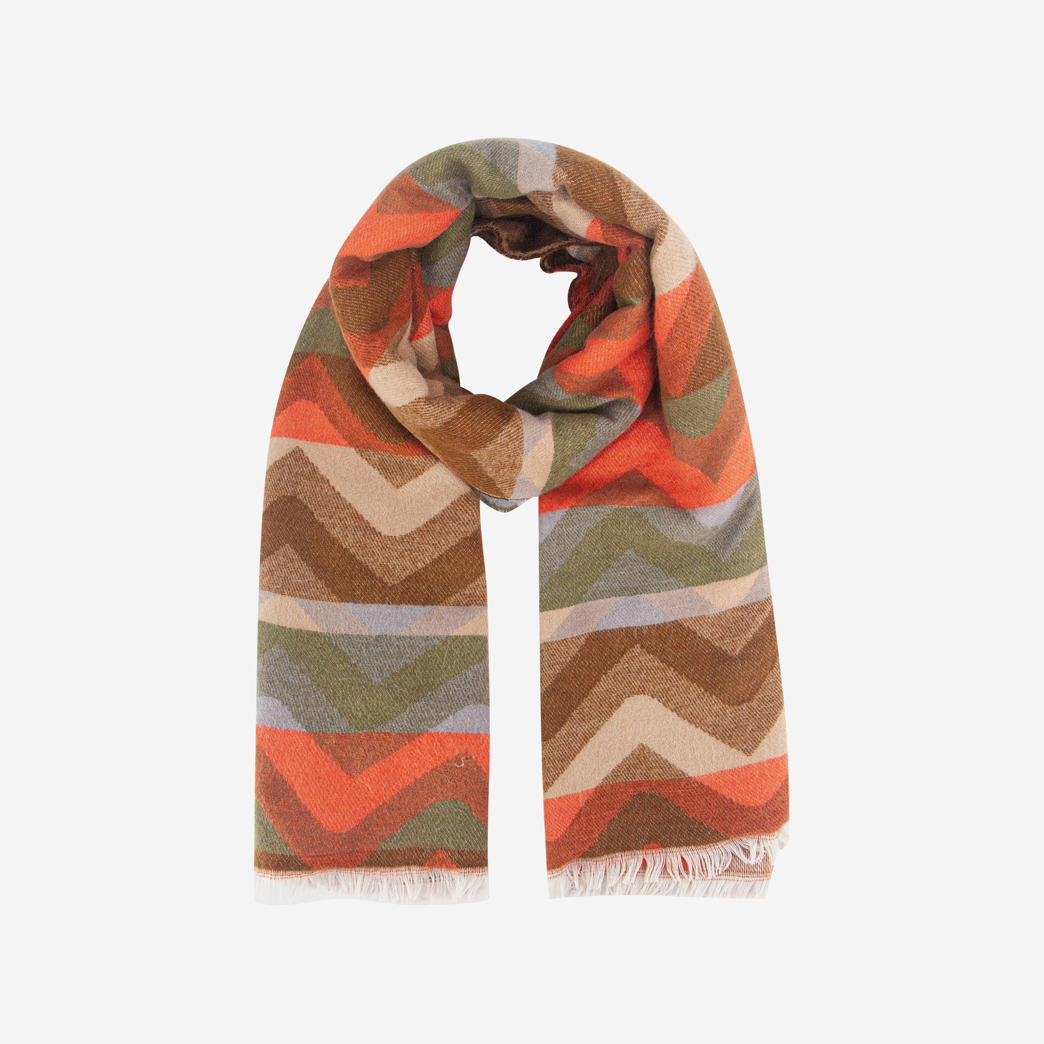 bowie-khaki-orange-zig-zag-heavyweight-scarf-fringed-edge