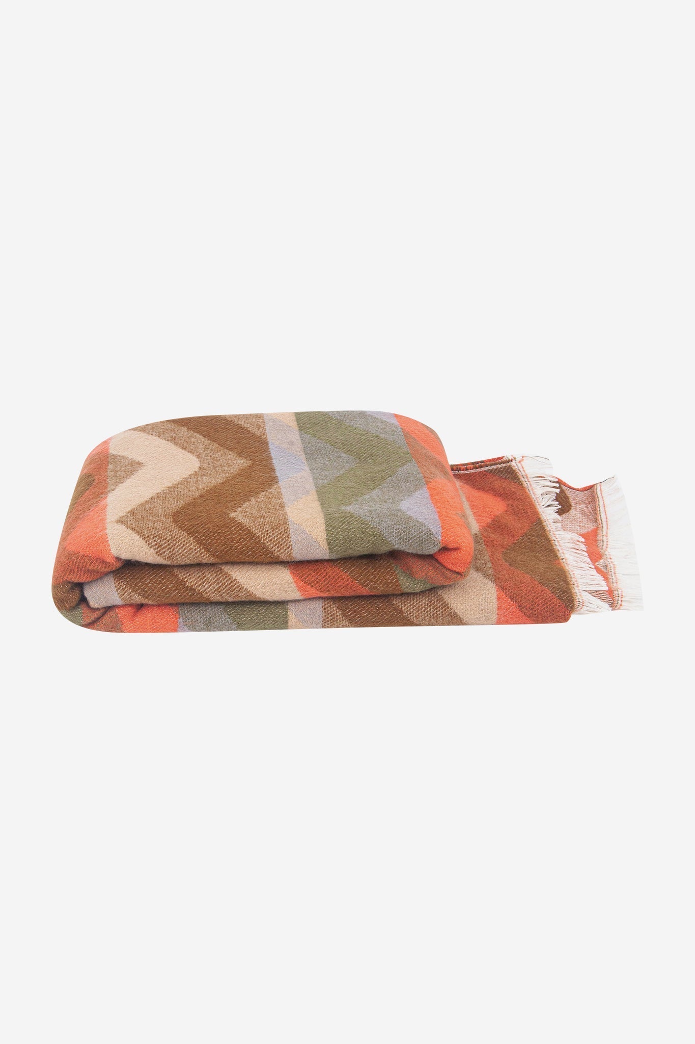 bowie-khaki-orange-zig-zag-heavyweight-scarf-folded-winter-weight