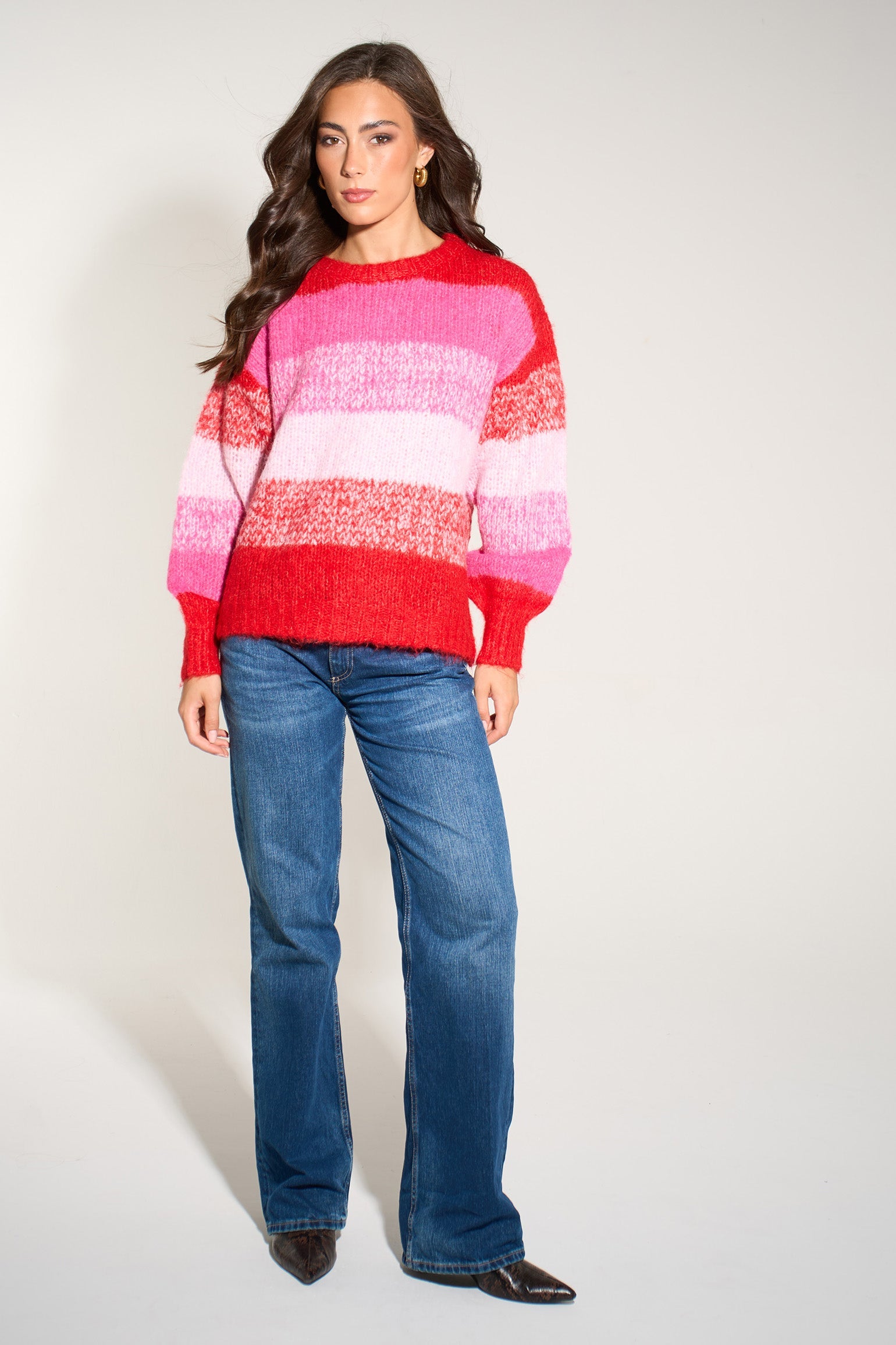 Striped-Jumper-in-Red/Pink