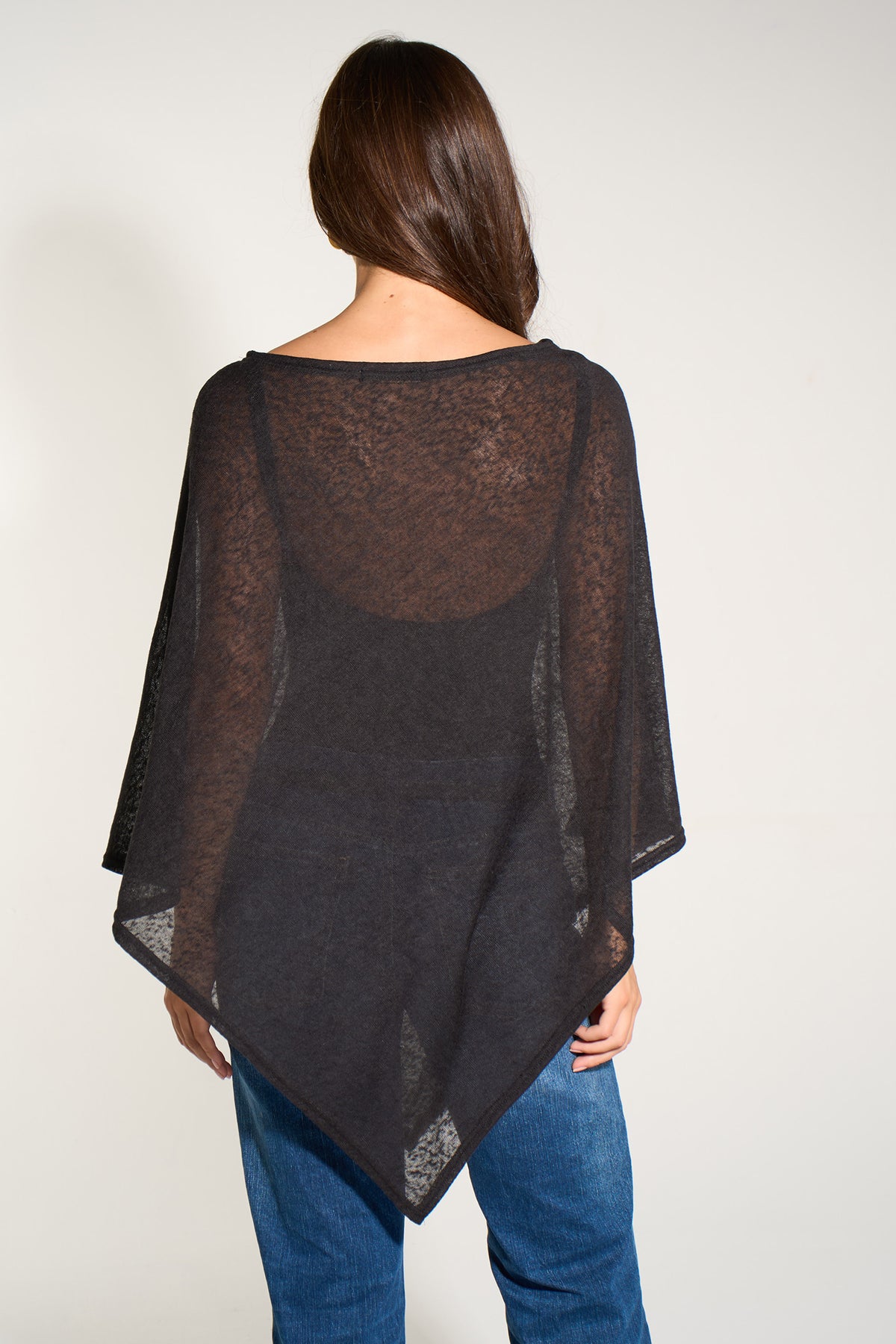 black-lightweight-fine-knit-poncho