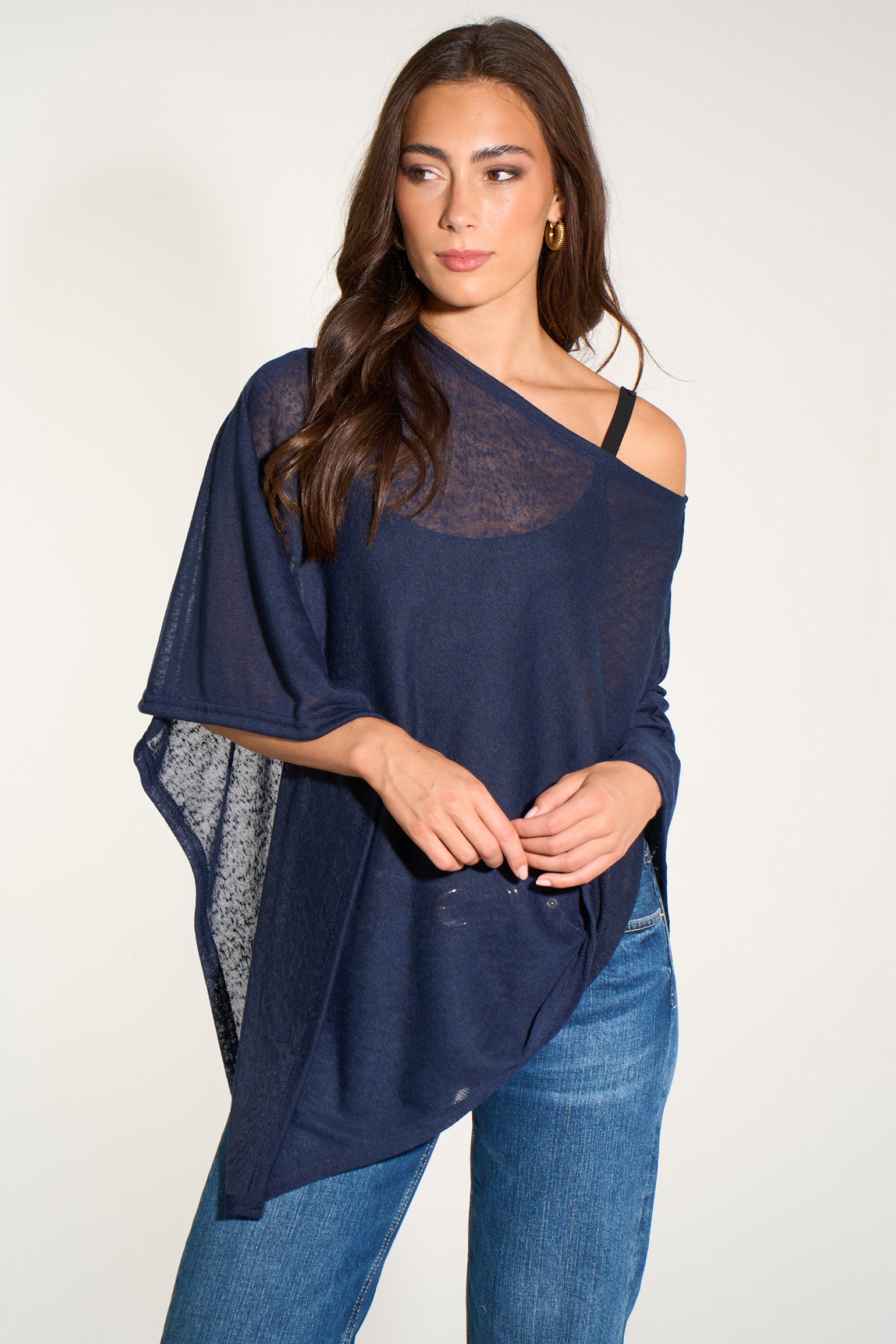 navy-blue-lightweight-fine-knit-poncho