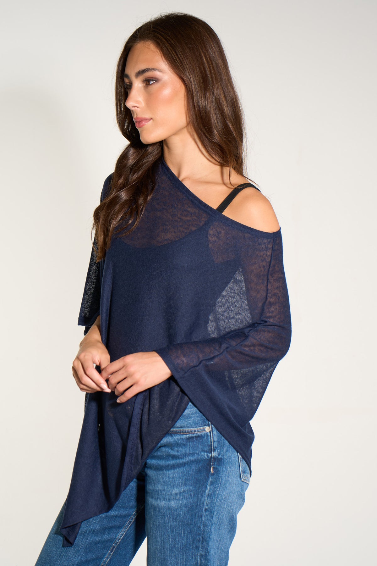 navy-blue-lightweight-fine-knit-poncho