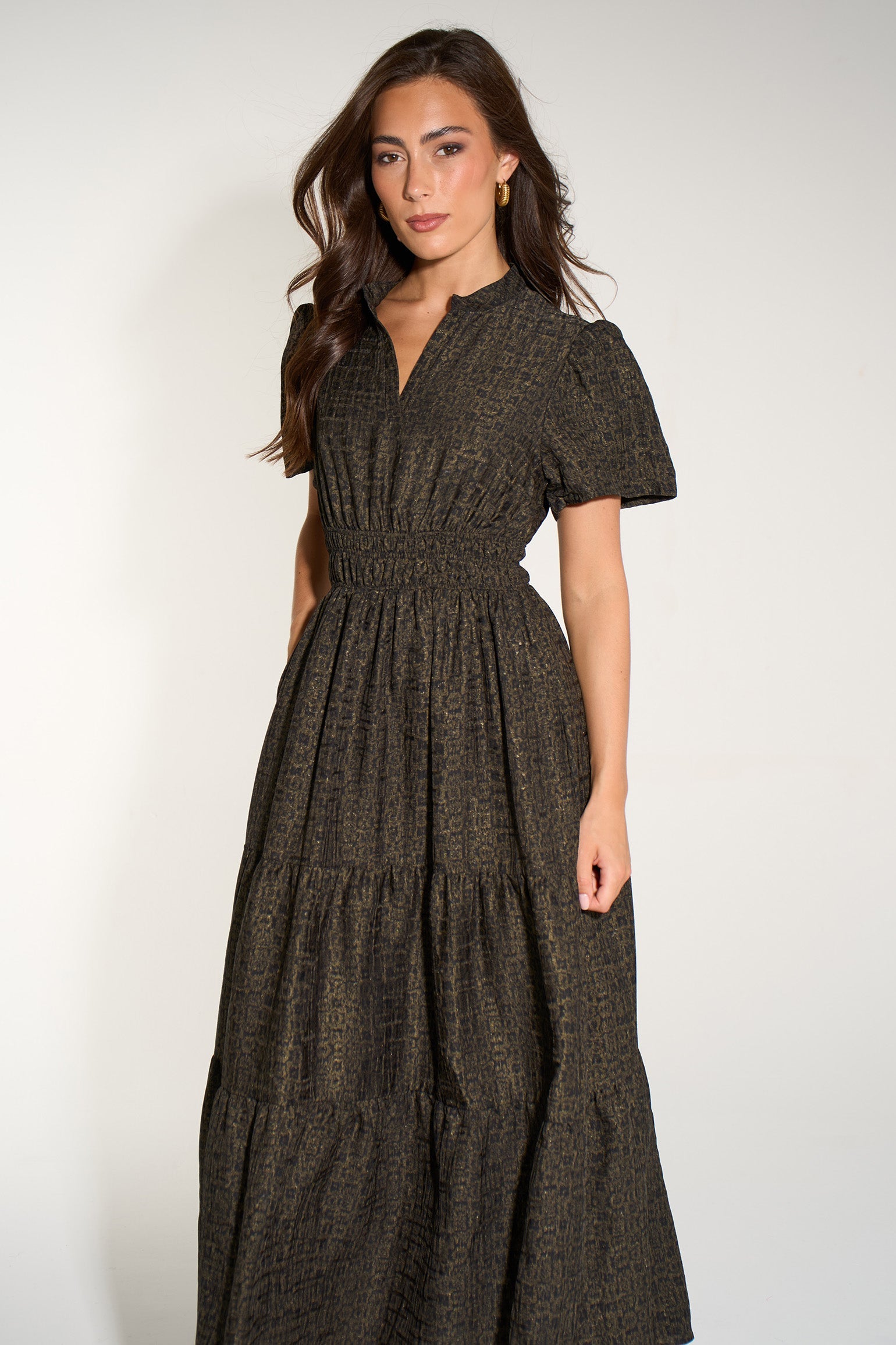 Abstract-Print-Collared-Tiered-Maxi-Dress-in-Antique-Gold