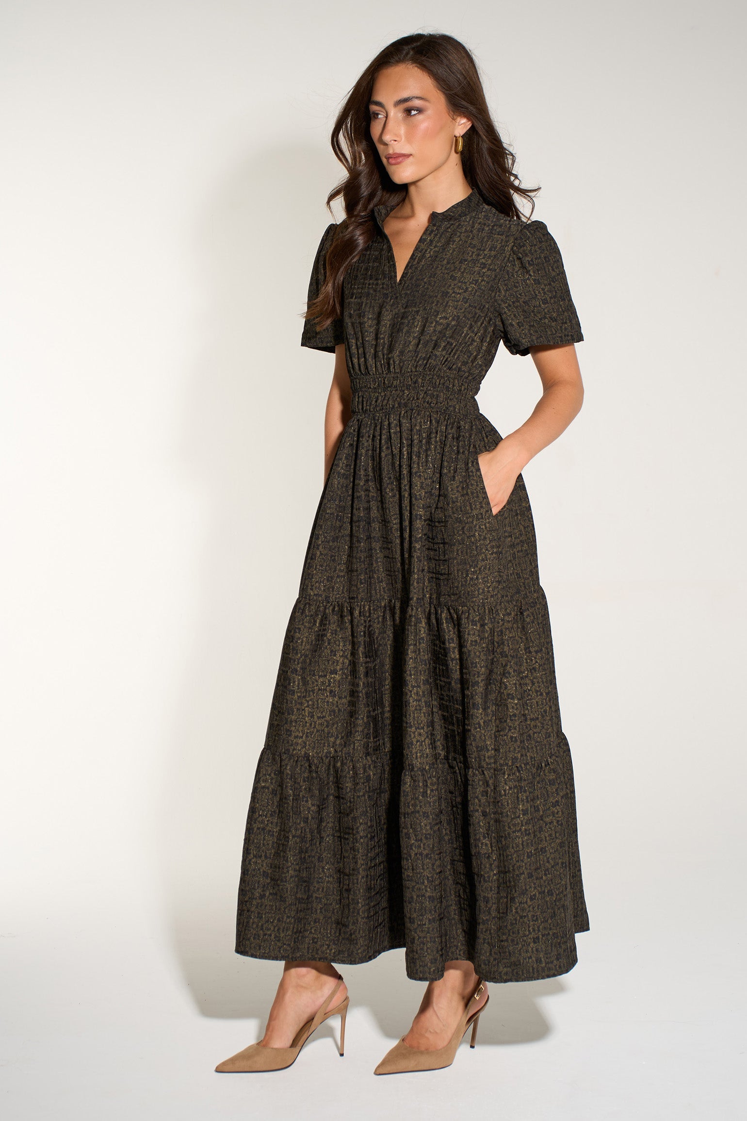 Abstract-Print-Collared-Tiered-Maxi-Dress-in-Antique-Gold