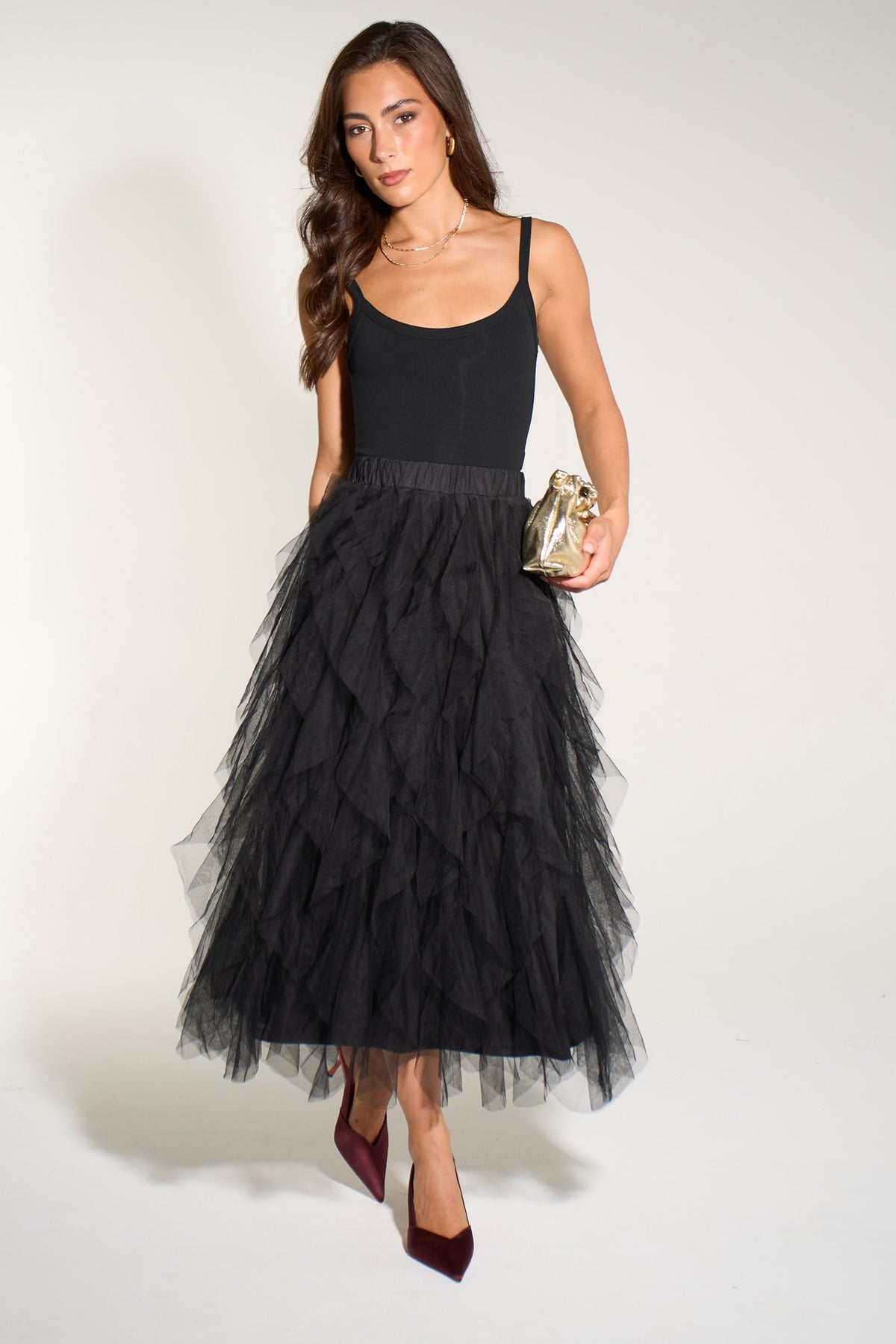Layla-Black-Layered-Tulle-Maxi-Skirt