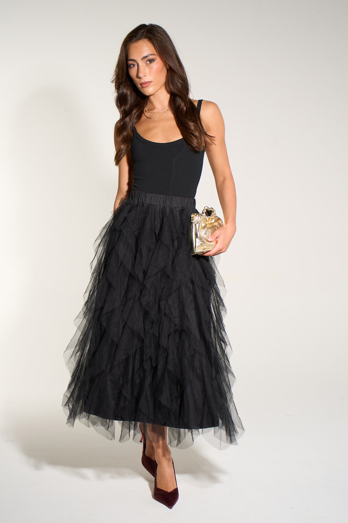 Layla-Black-Layered-Tulle-Maxi-Skirt