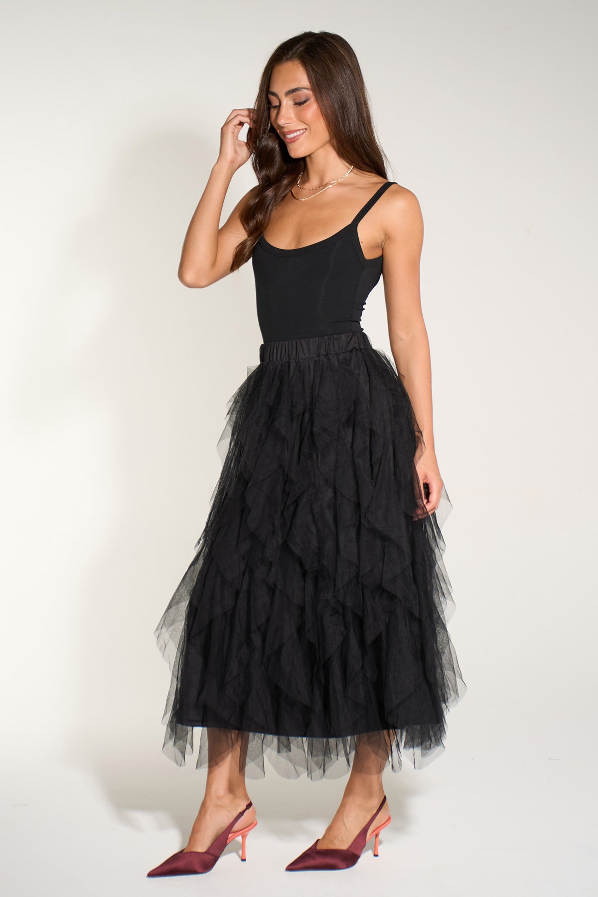 Layla-Black-Layered-Tulle-Maxi-Skirt