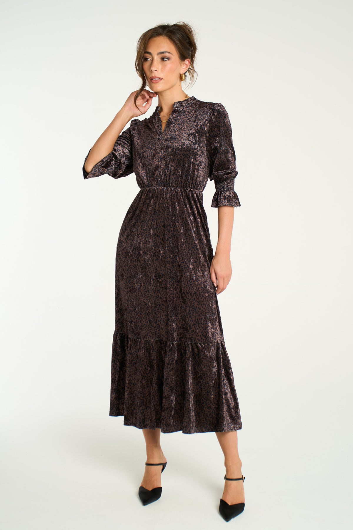 v-neck-midaxi-dress-brown-velvet-leopard